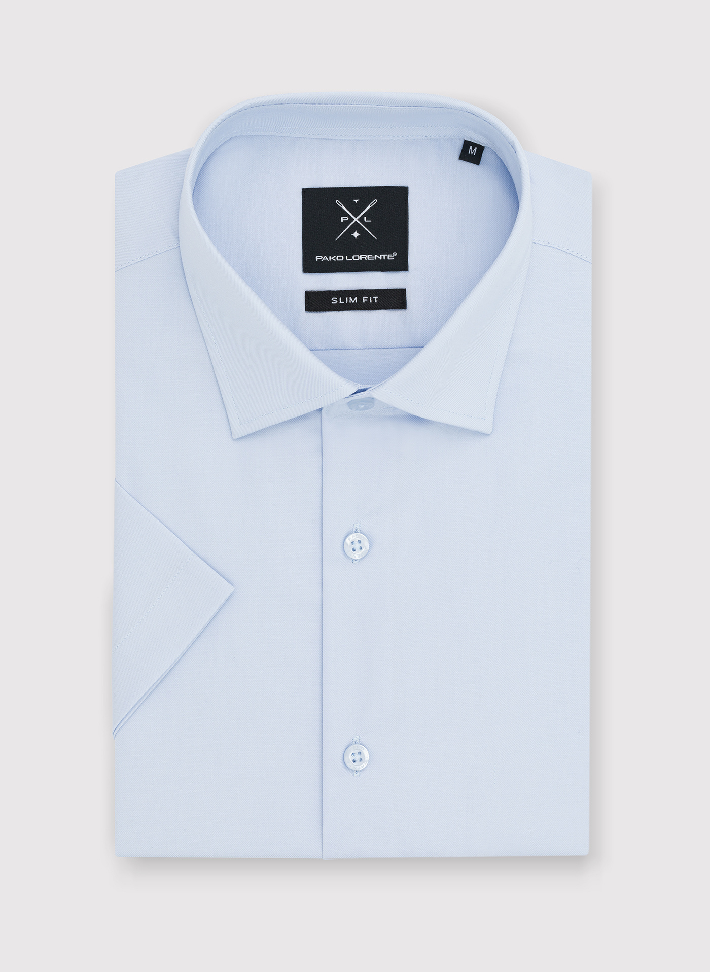 Niebieska koszula męska z krótkim rękawem - Pako Lorente