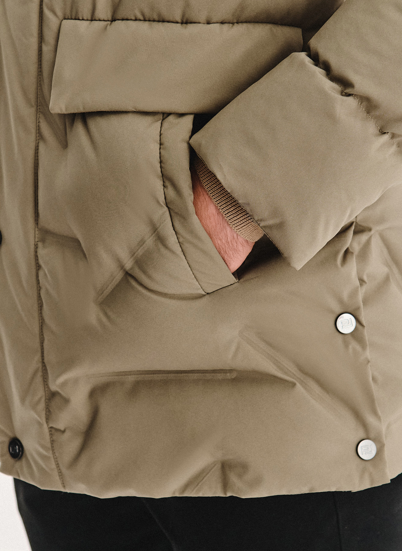 Beżowa kurtka męska na zimę - Pako Lorente