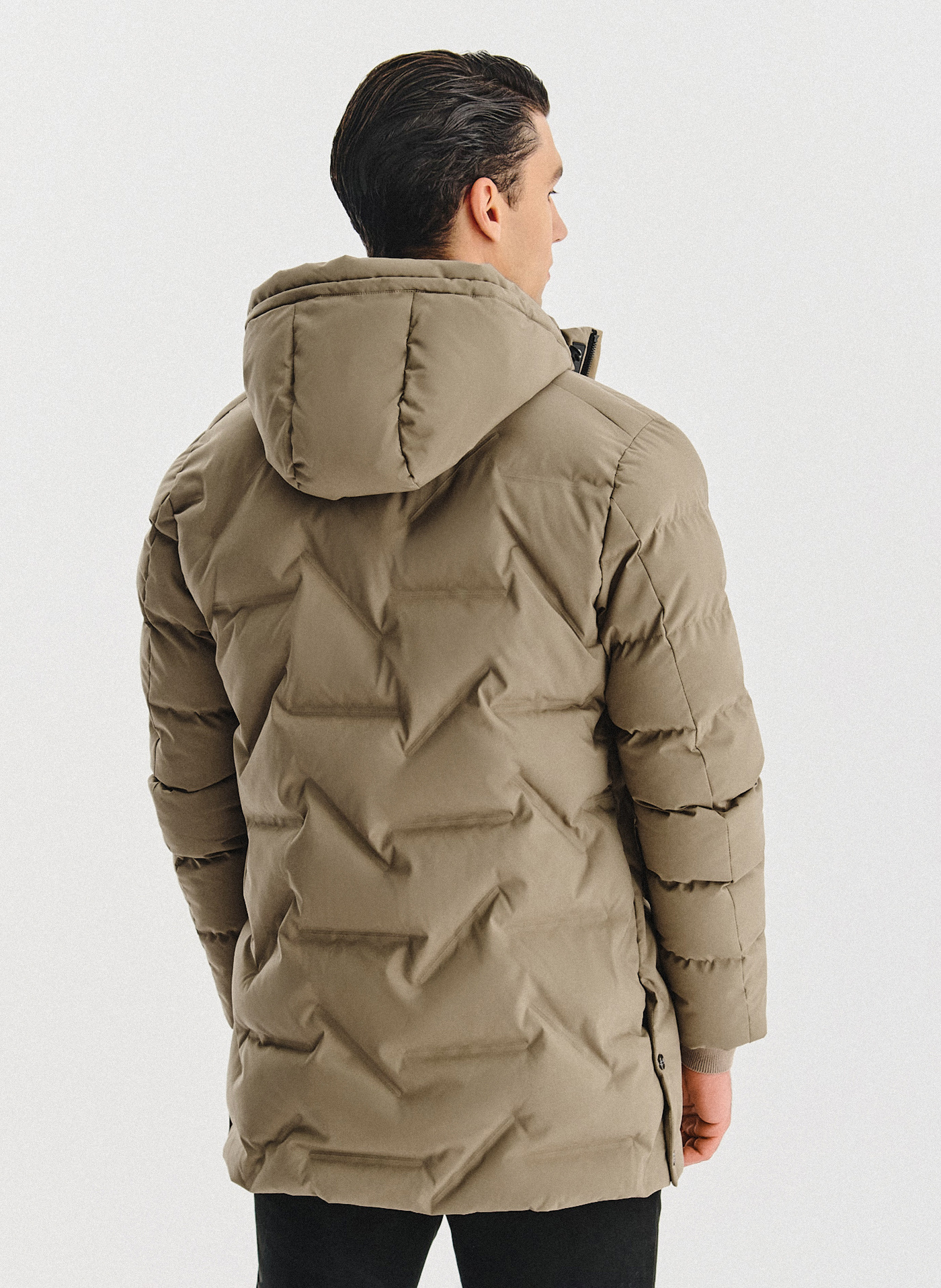 Beżowa kurtka męska na zimę - Pako Lorente