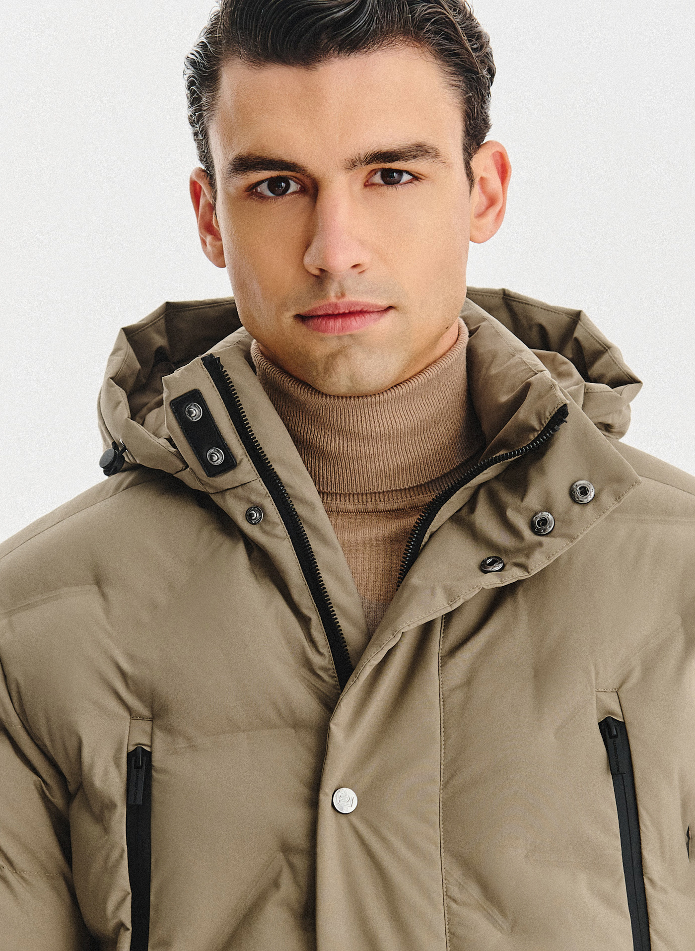 Beżowa kurtka męska na zimę - Pako Lorente