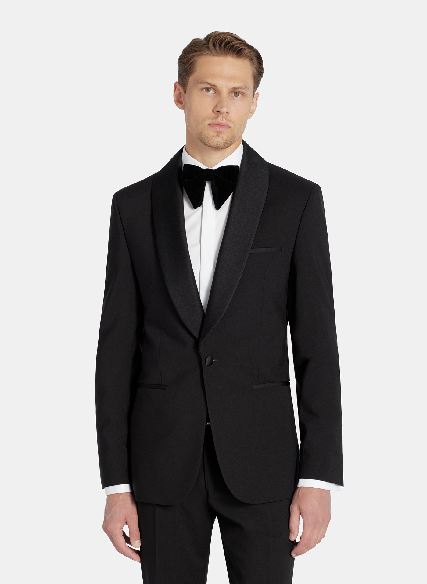 PAKO LORENTE - Smokingowa marynarka z poszerzonymi klapami szalowymi - Pako Lorente