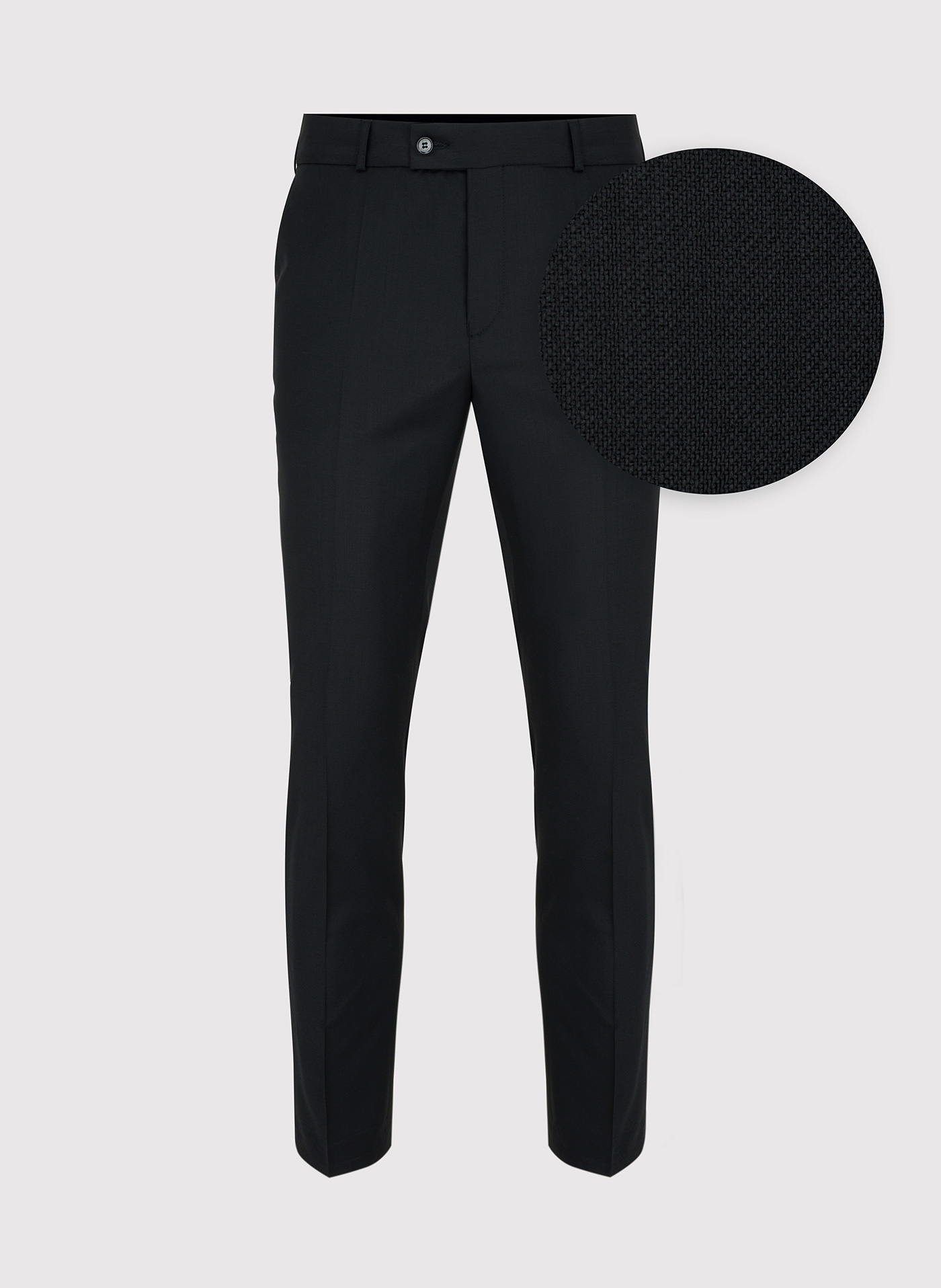 Czarne spodnie w kant męskie - Pako Lorente