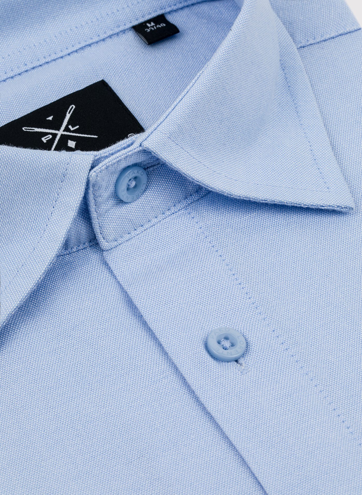 Niebieska bawełniana koszula męska - Pako Lorente