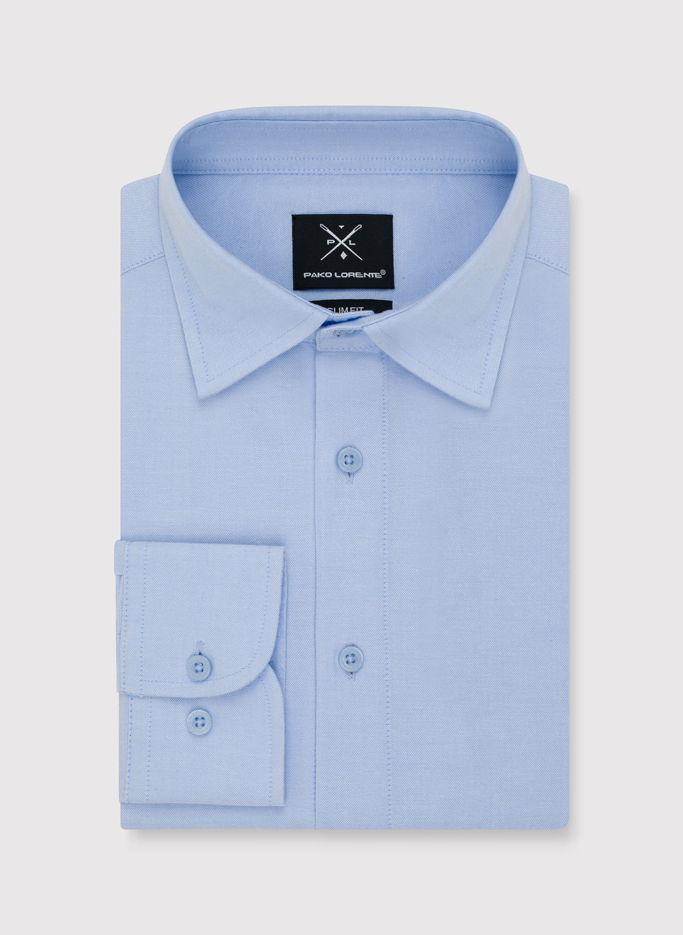 Niebieska bawełniana koszula męska - Pako Lorente