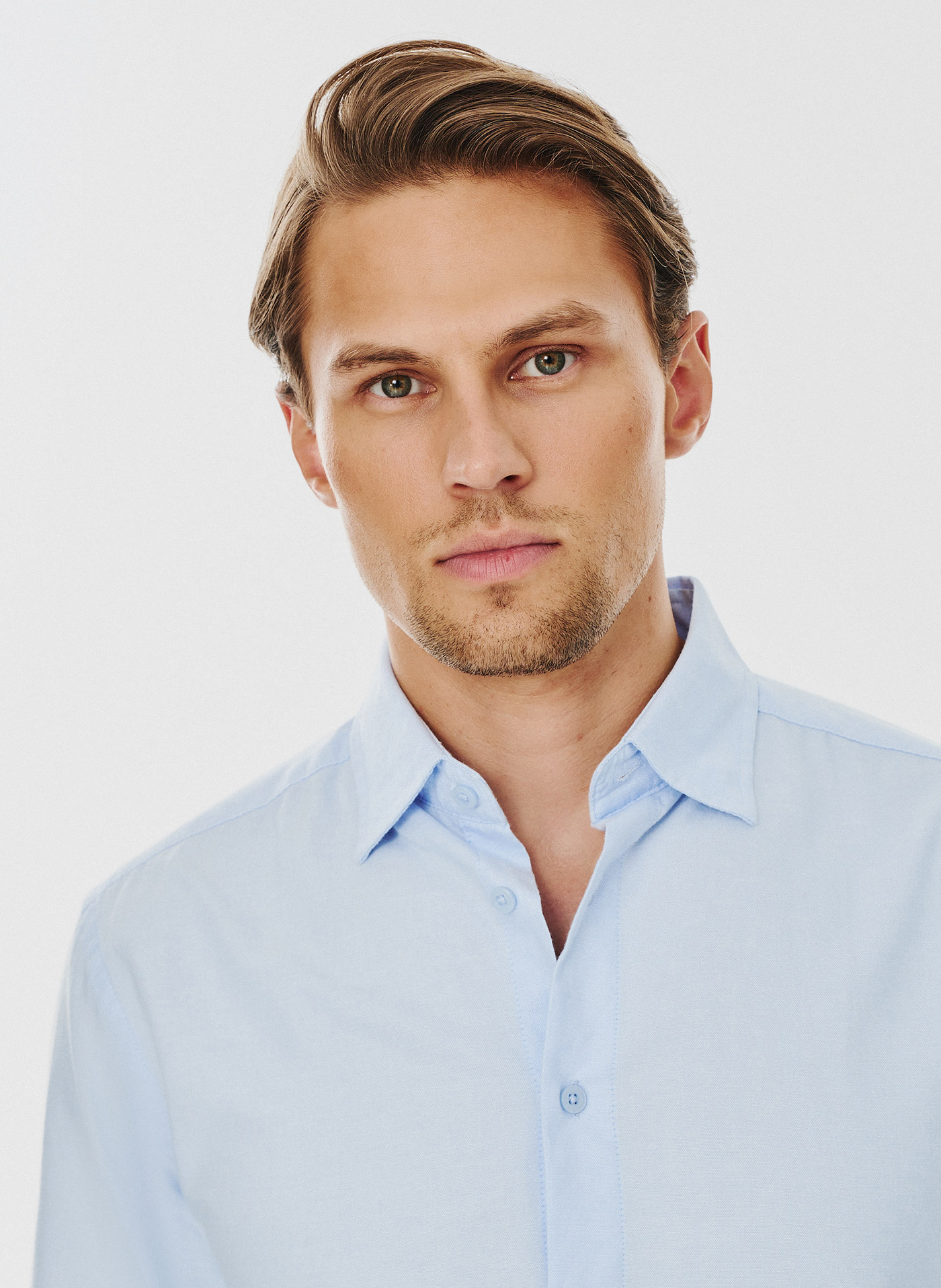 Niebieska bawełniana koszula męska - Pako Lorente