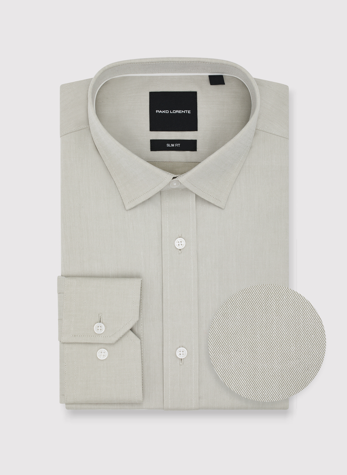 PAKO LORENTE - Oliwkowa koszula męska - Pako Lorente