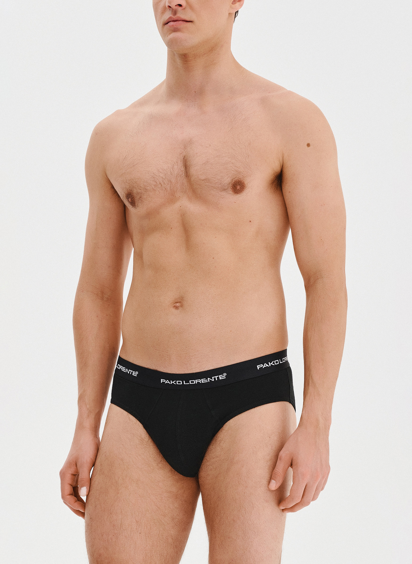 Zestaw 3 par czarnych slipów męskich - Pako Lorente