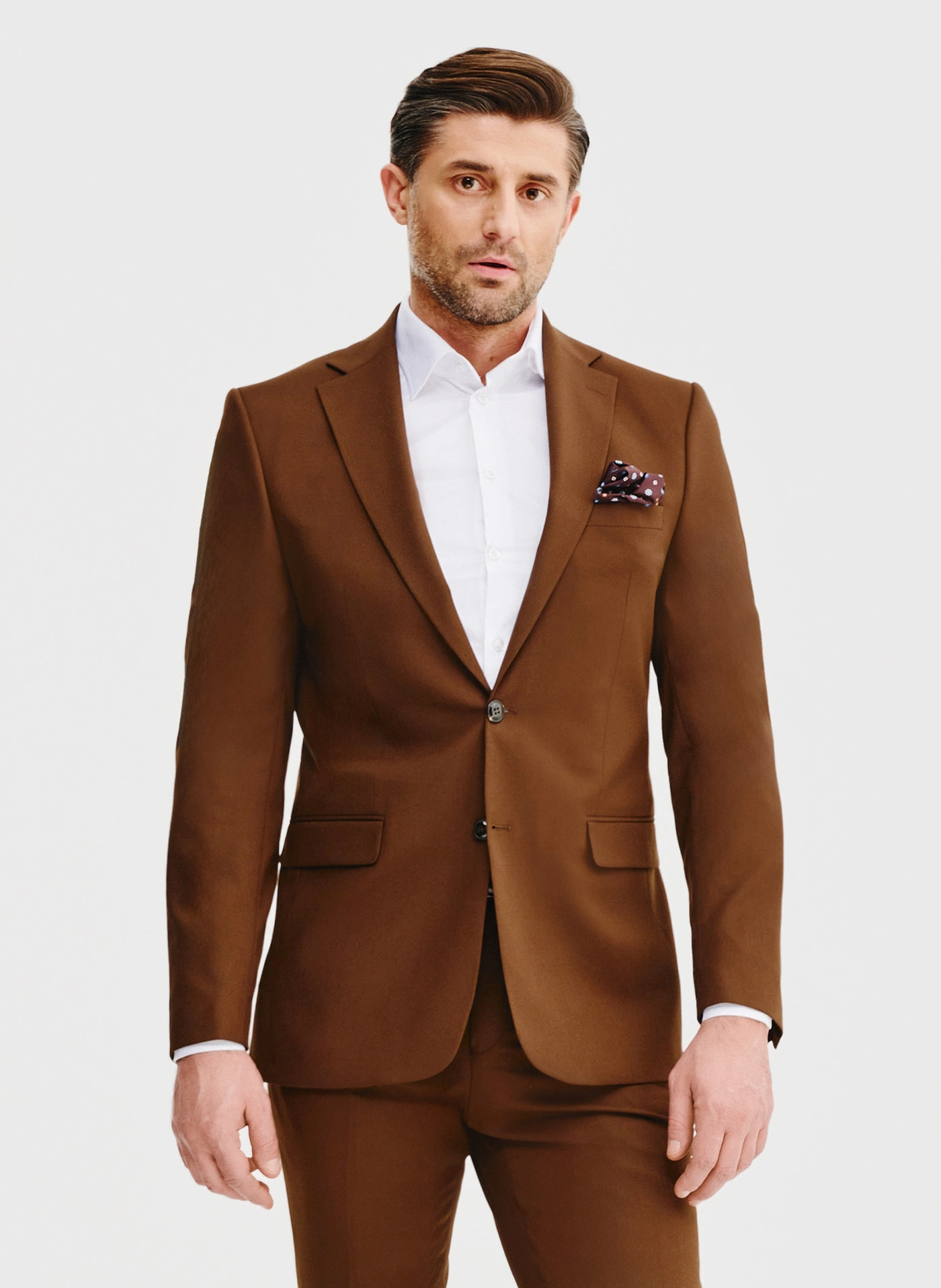 Brązowa marynarka garniturowa - Pako Lorente