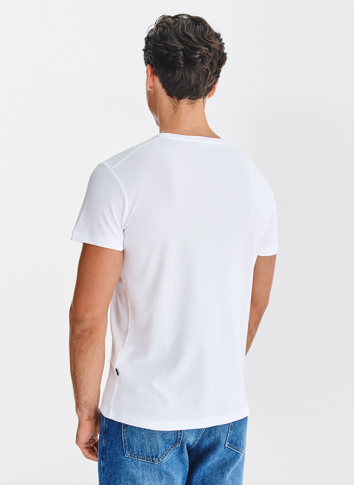 Biały t-shirt męski - Pako Lorente