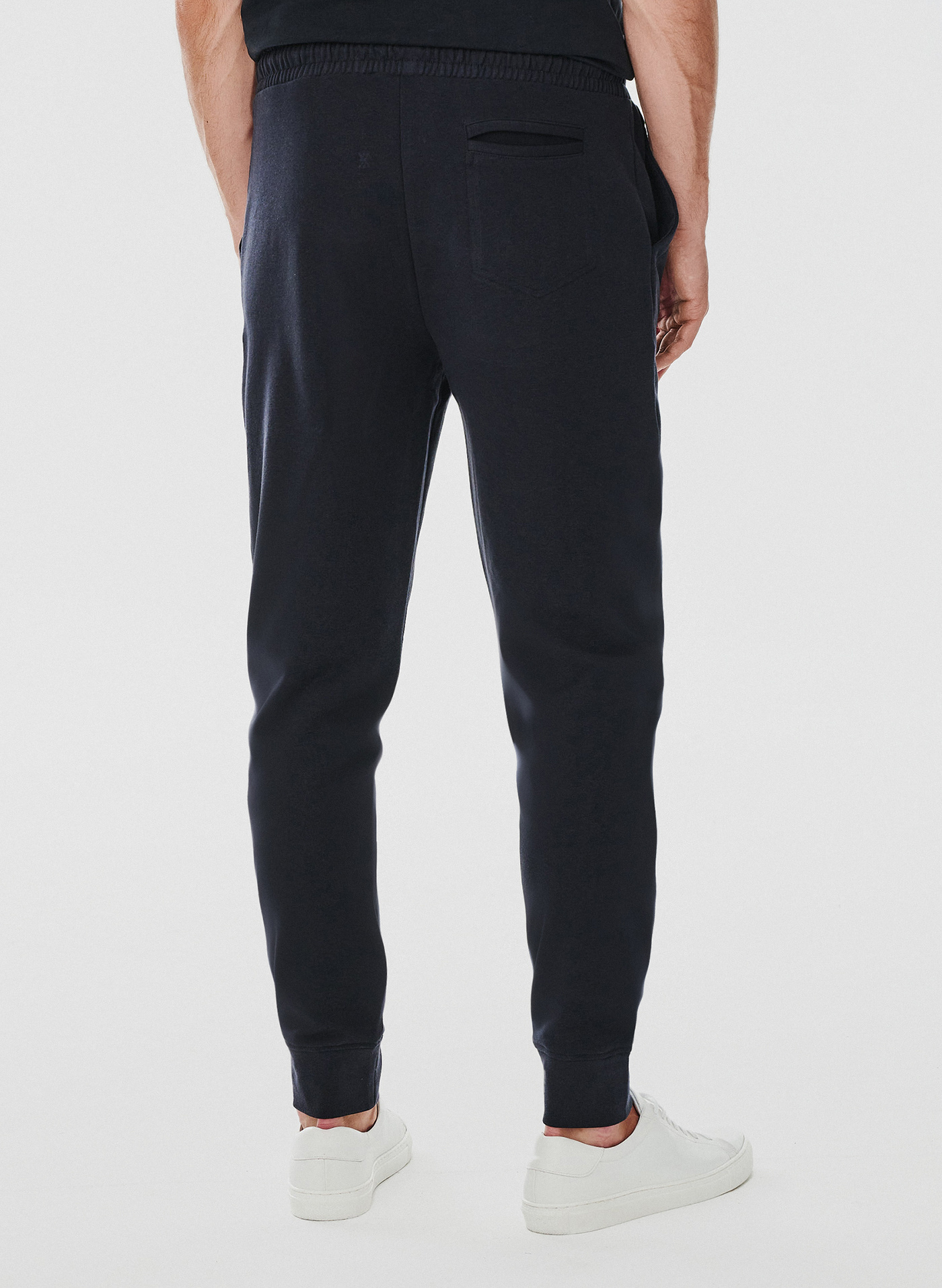 Dzianinowe spodnie dresowe w granatowym kolorze - Pako Lorente