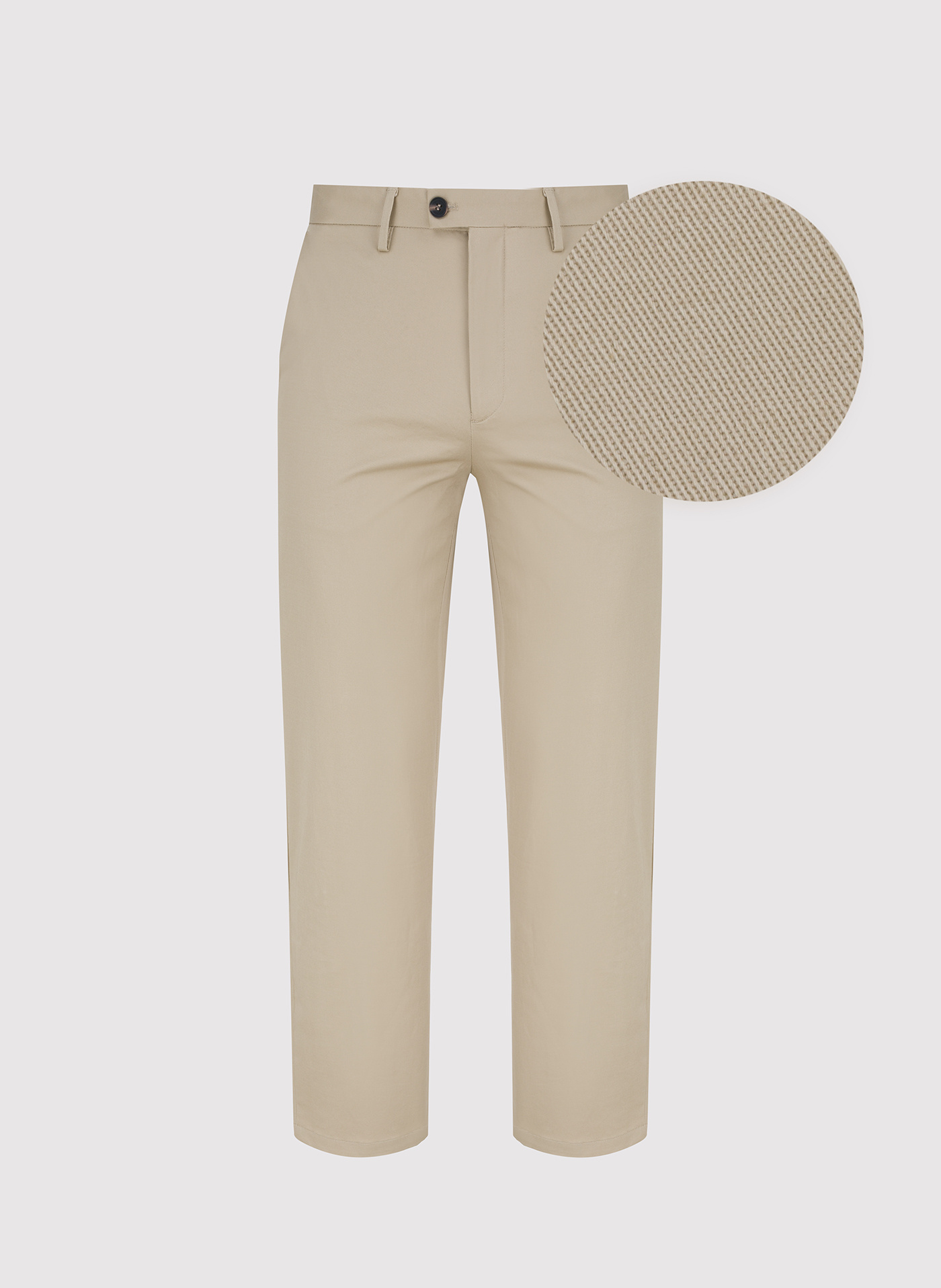 Beżowe spodnie męskie o kroju carrot - Pako Lorente