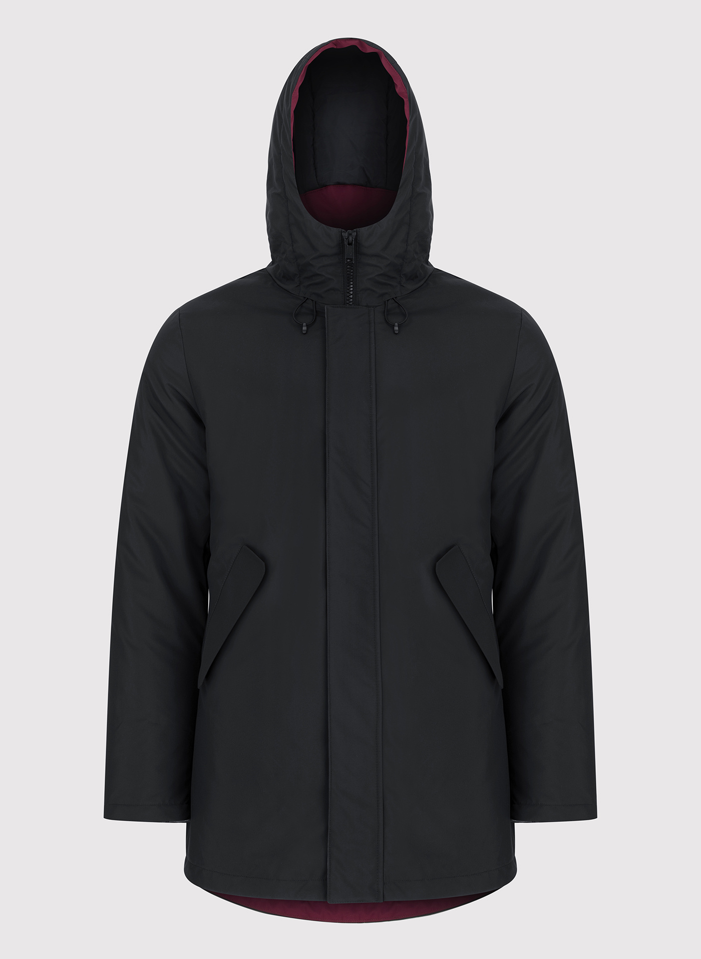 Czarna kurtka męska z kapturem - Pako Lorente