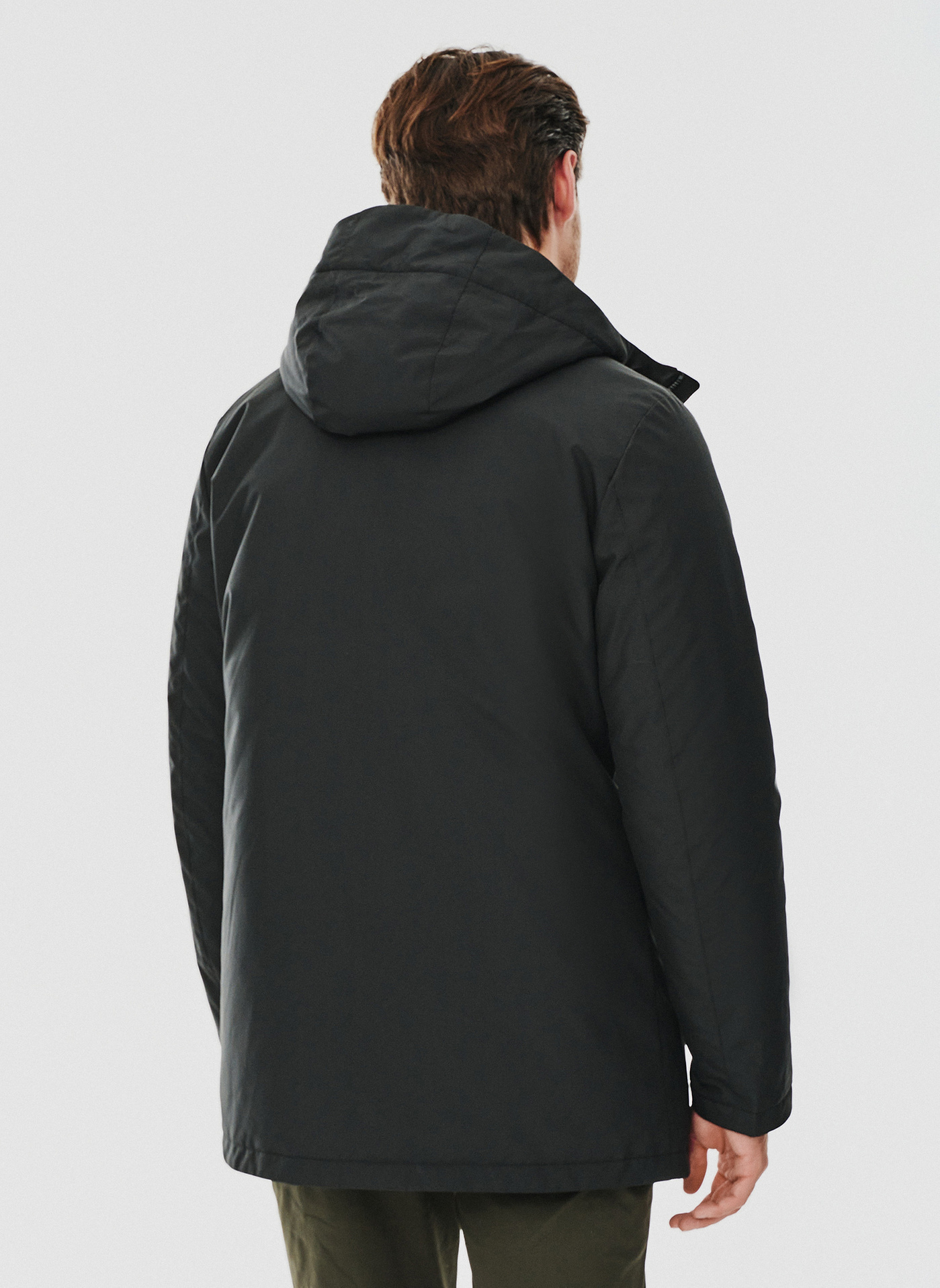 Czarna kurtka męska z kapturem - Pako Lorente