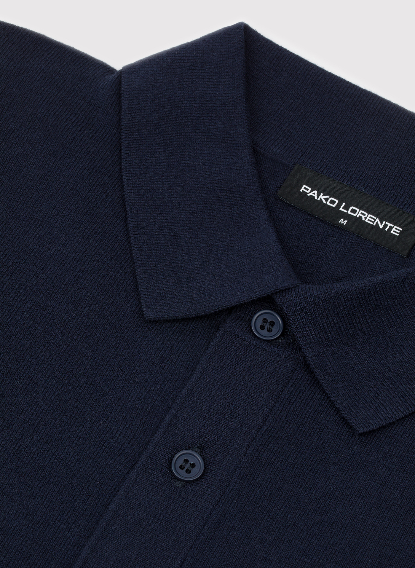 PAKO LORENTE - Granatowy swetrowy t-shirt polo - Pako Lorente
