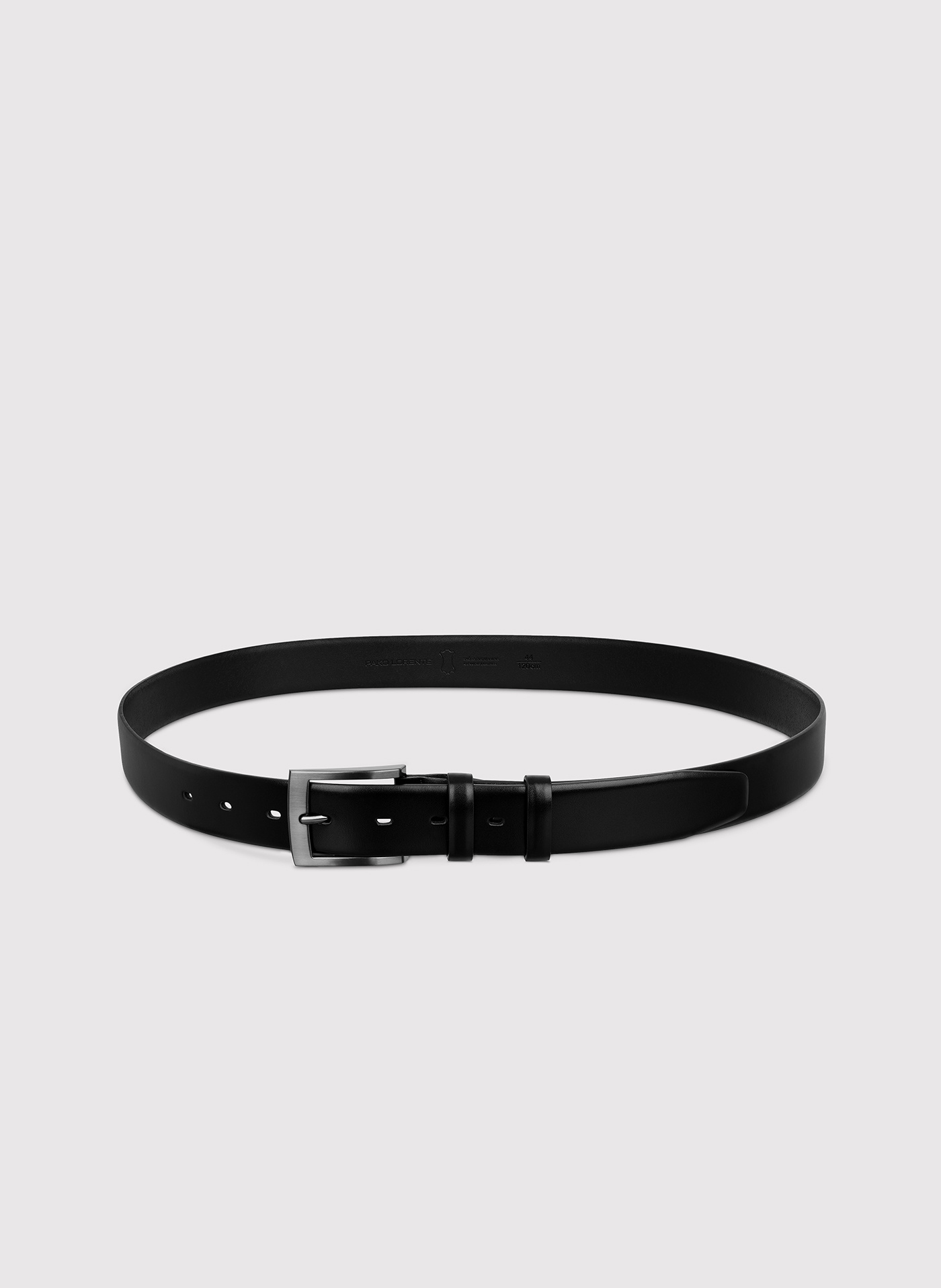 Czarny skórzany pasek męski - Pako Lorente