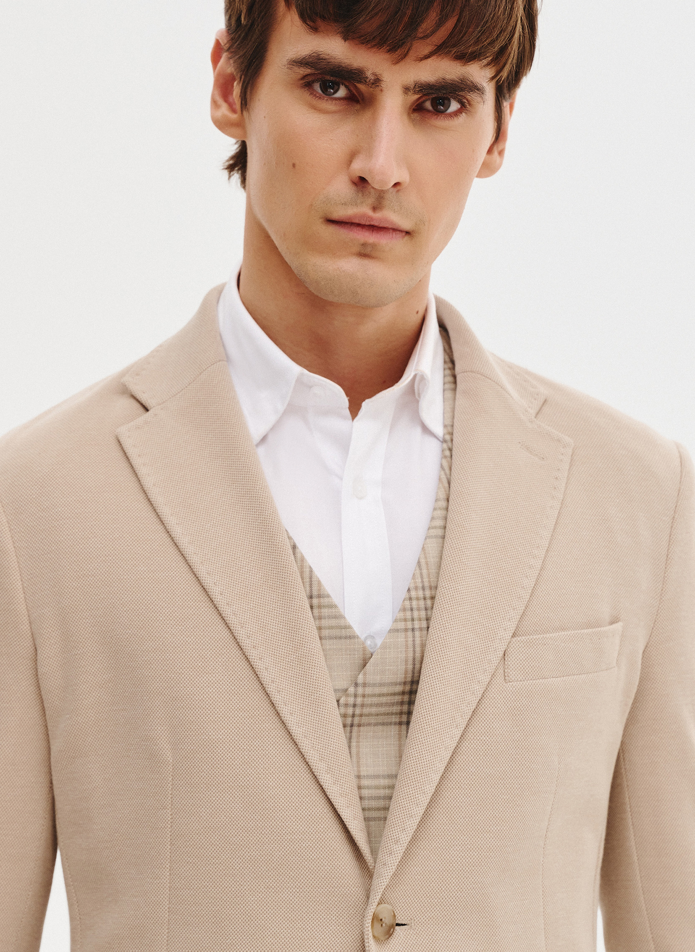 Beżowa marynarka z dzianiny - Pako Lorente