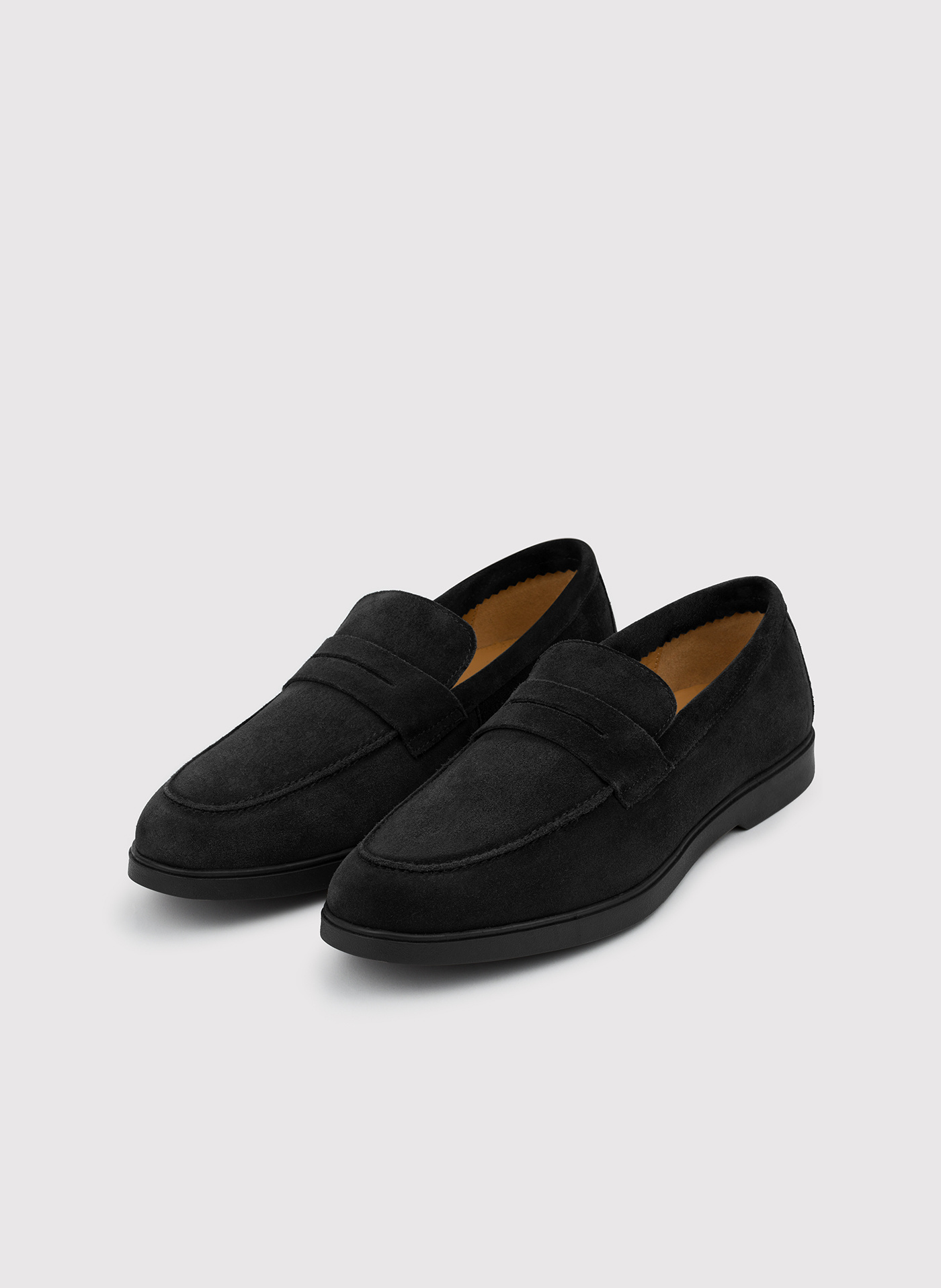 Czarne zamszowe mokasyny męskie - Pako Lorente