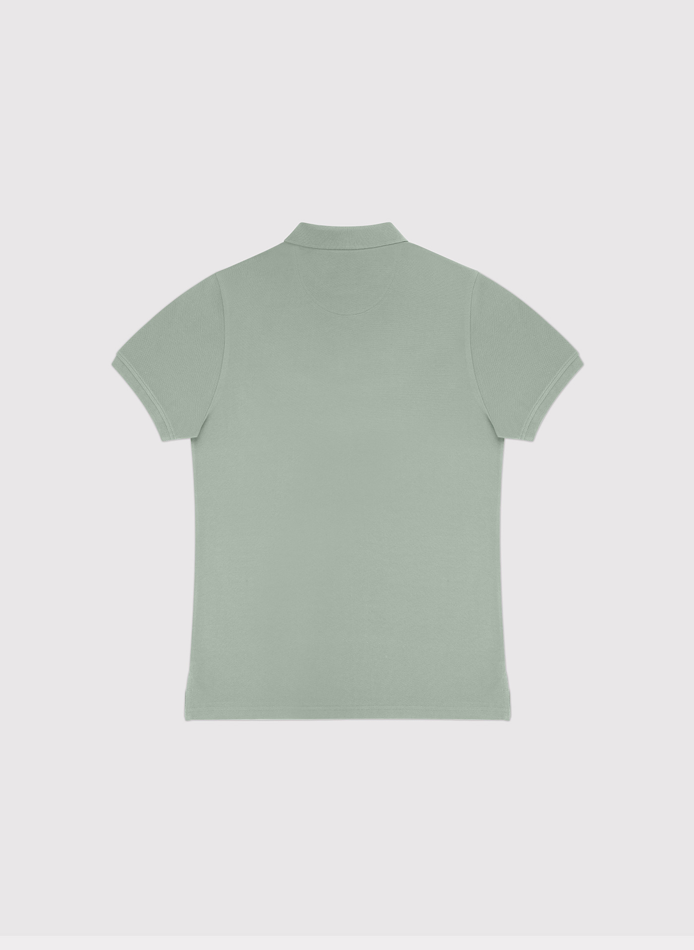 Gładki t-shirt polo w oliwkowym kolorze - Pako Lorente