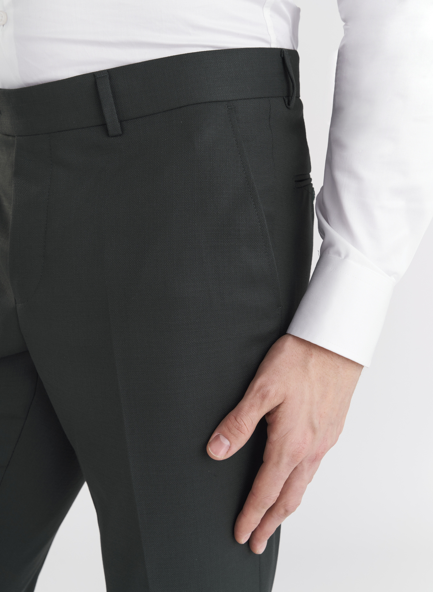 Zielone eleganckie spodnie męskie - Pako Lorente