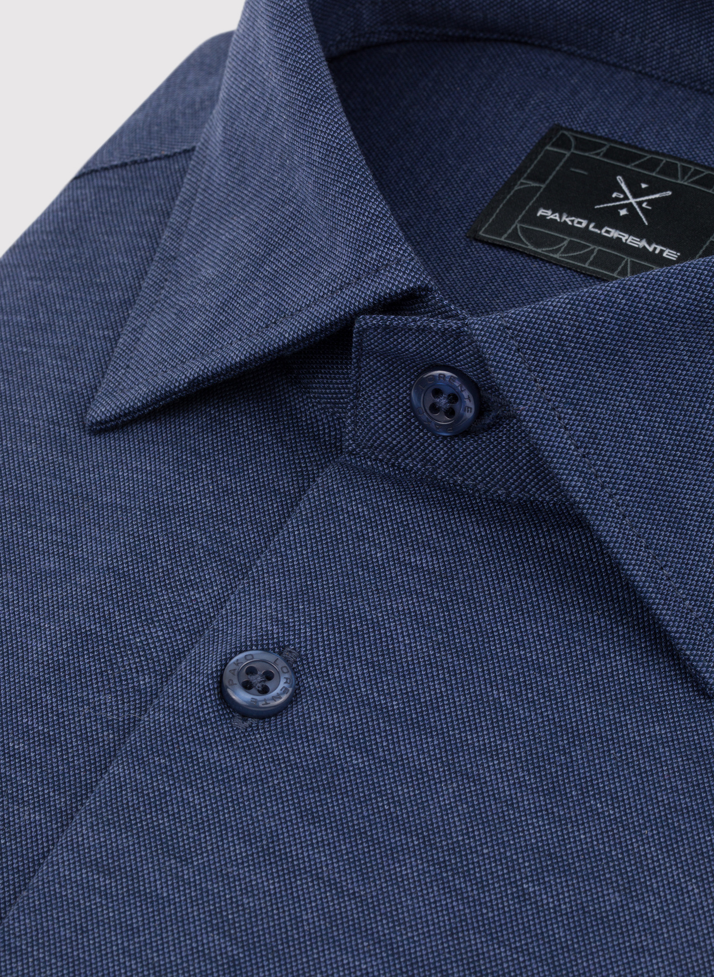 Ciemna niebieska bawełniana koszula męska - Pako Lorente