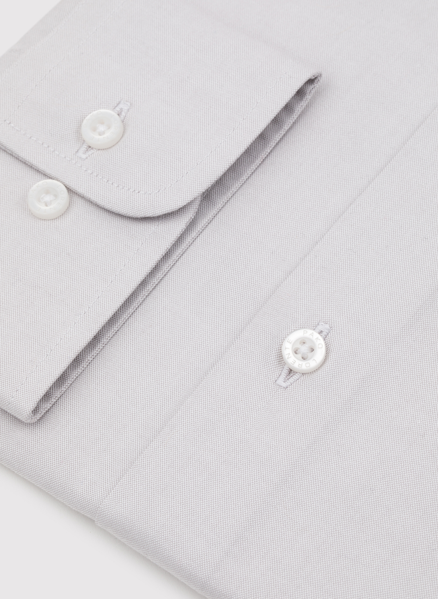 Gładka koszula męska w kolorze szaro- beżowym - Pako Lorente