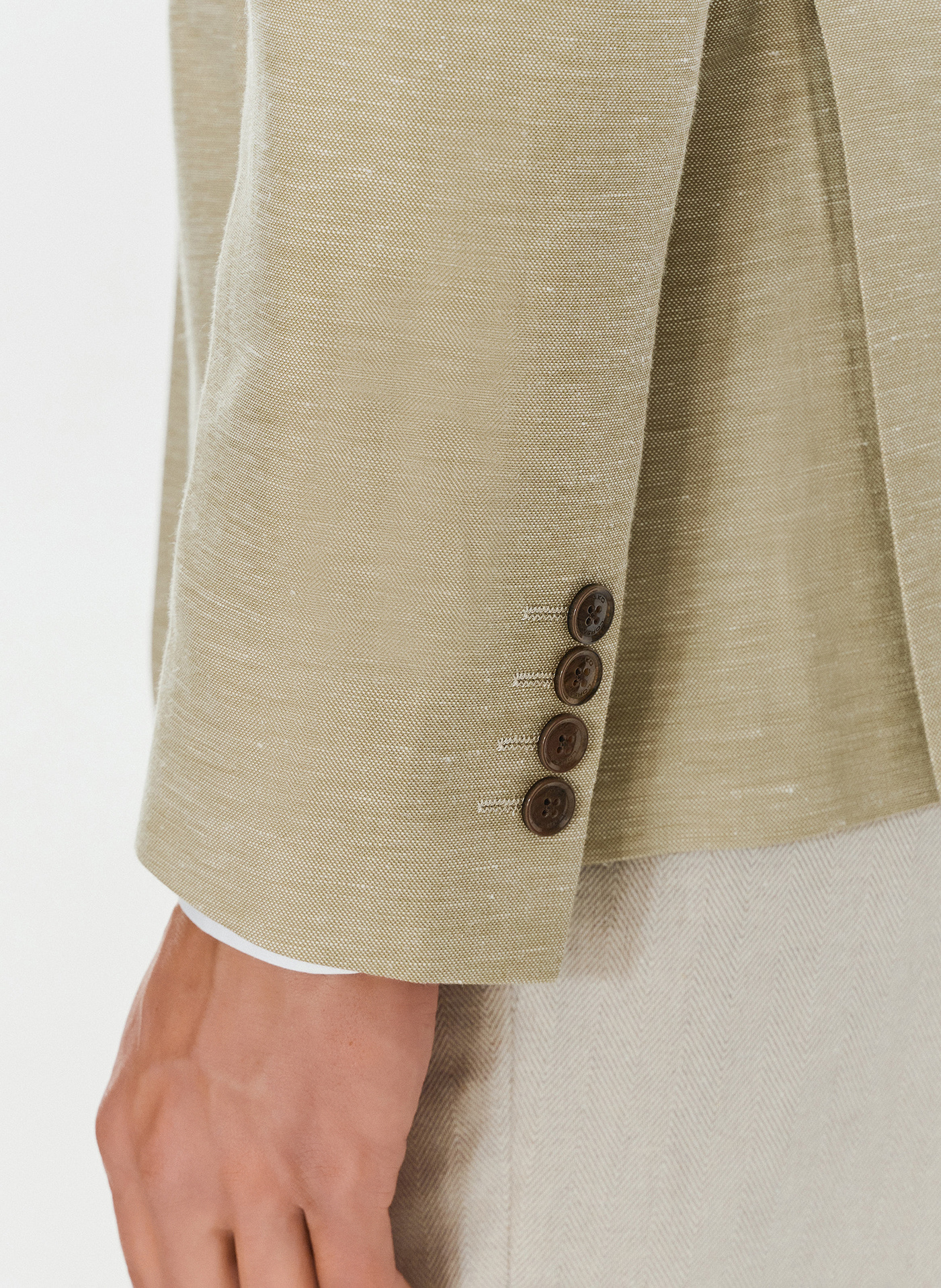 Beżowa marynarka z lnem - Pako Lorente