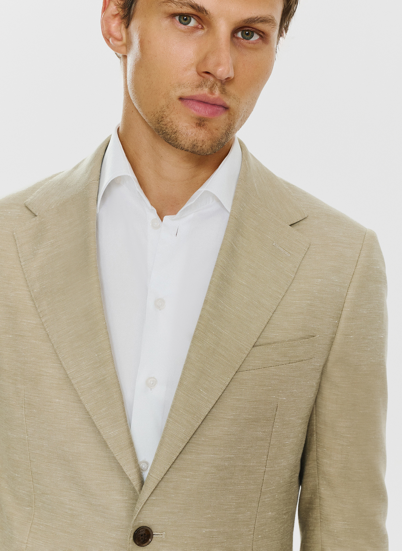 Beżowa marynarka z lnem - Pako Lorente