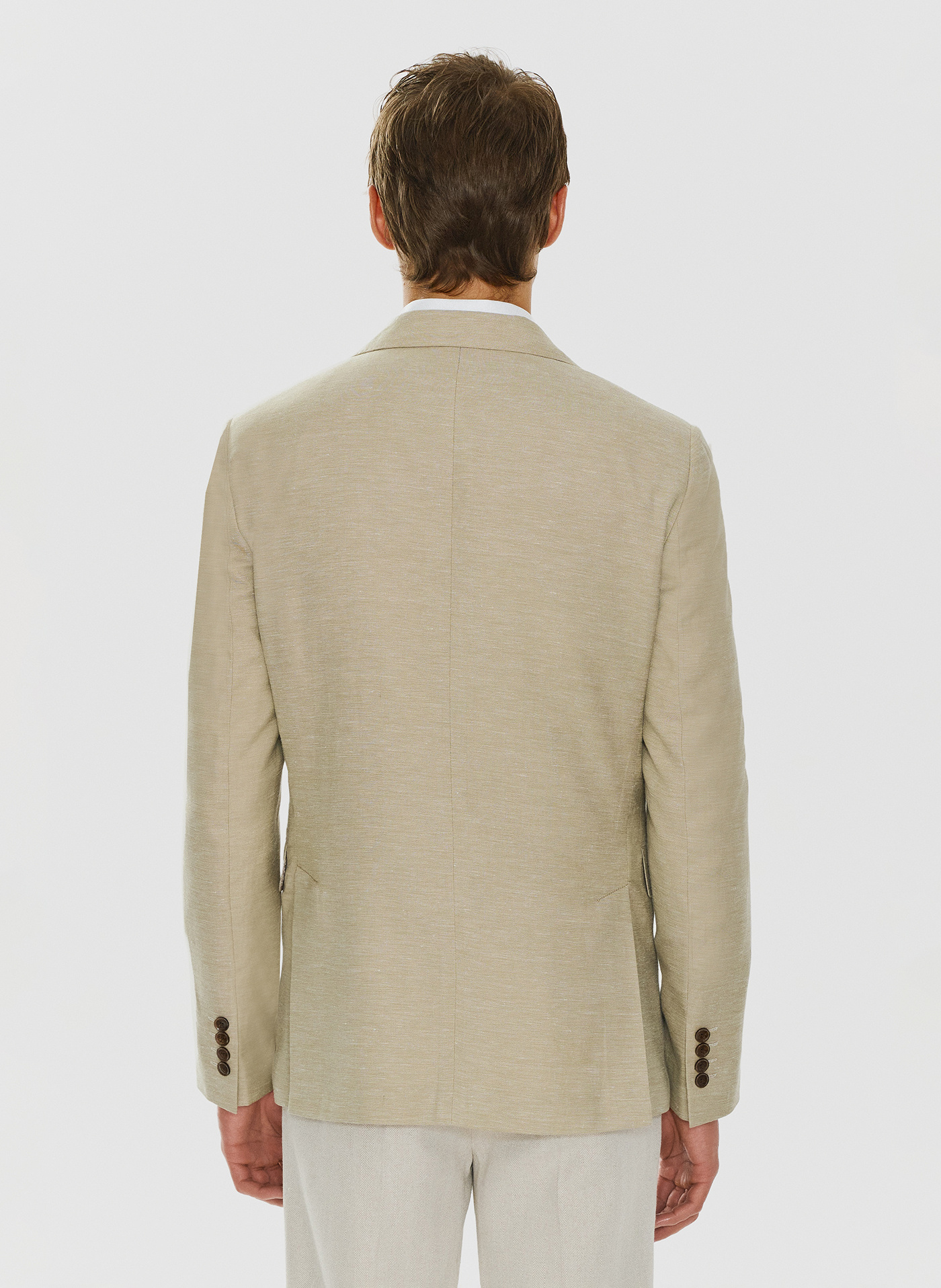 Beżowa marynarka z lnem - Pako Lorente