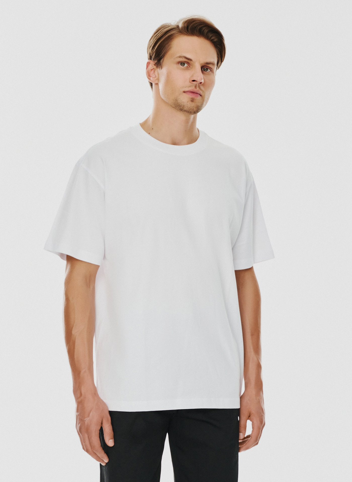 Biały męski t-shirt basic - Pako Lorente