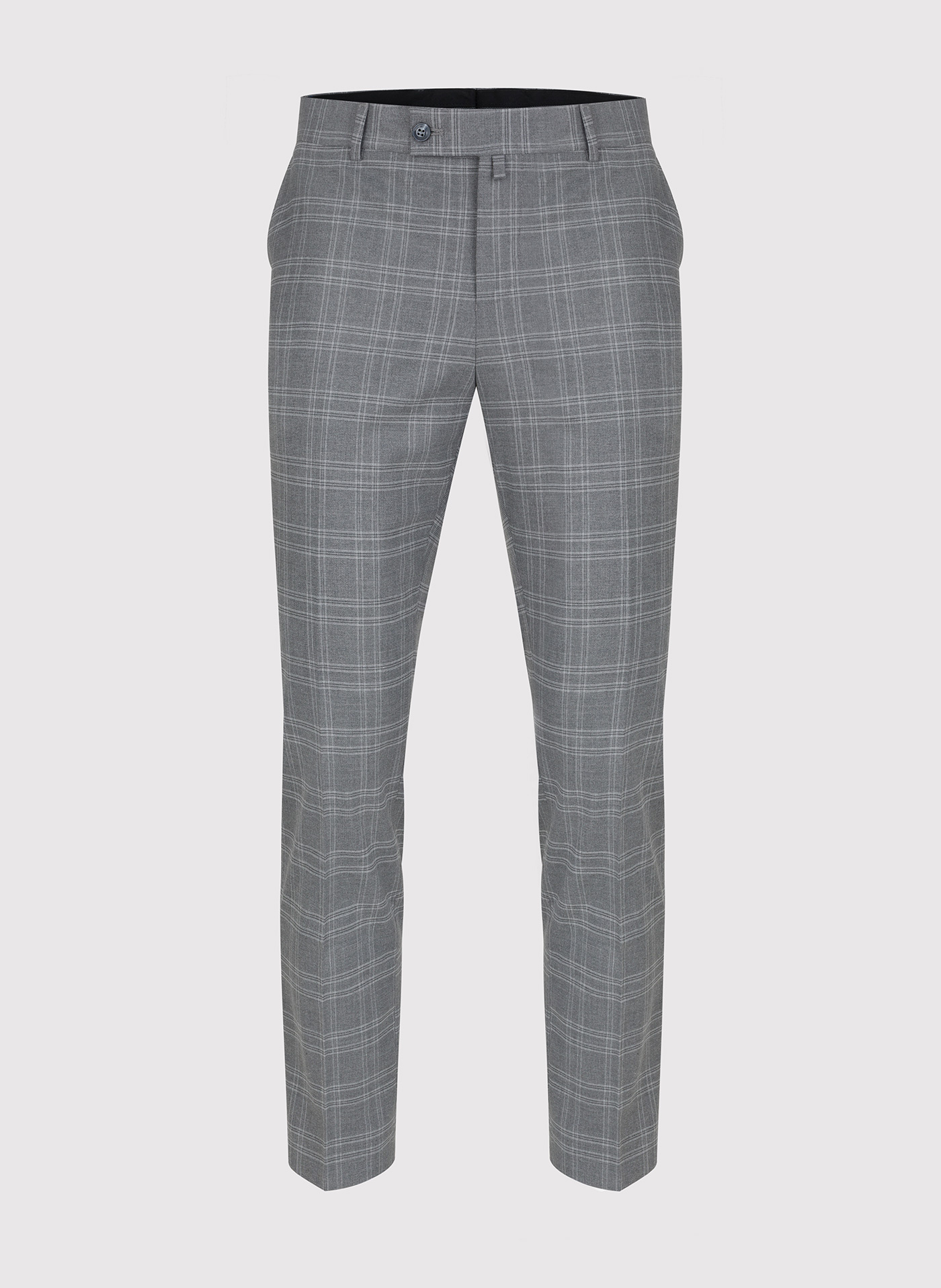 Szare spodnie garniturowe w kratkę - Pako Lorente