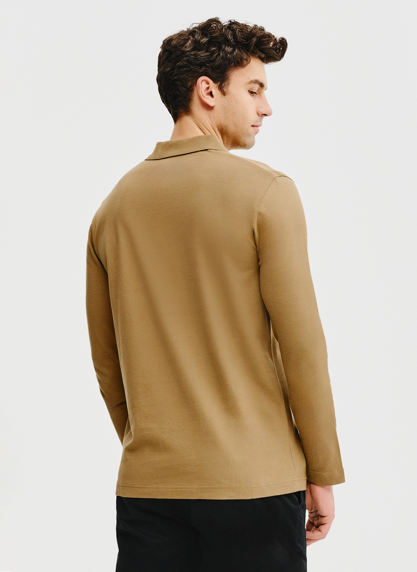 Oliwkowe polo longsleeve - Pako Lorente