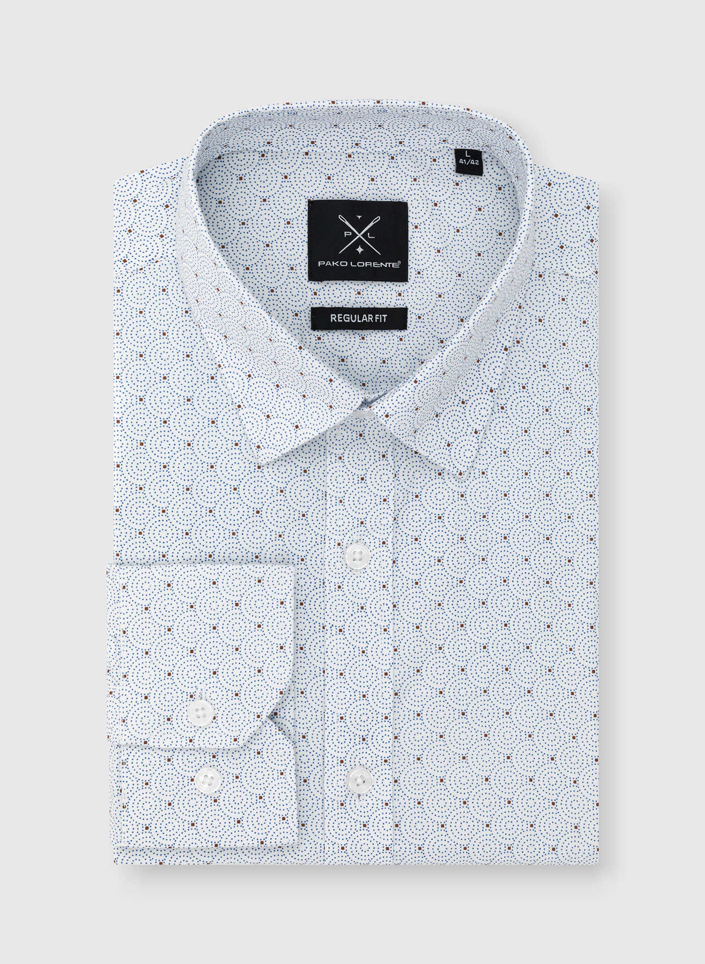 Koszula w kropki o kroju Regular P24SF-1X-004-B-R - Pako Lorente - Pako Lorente