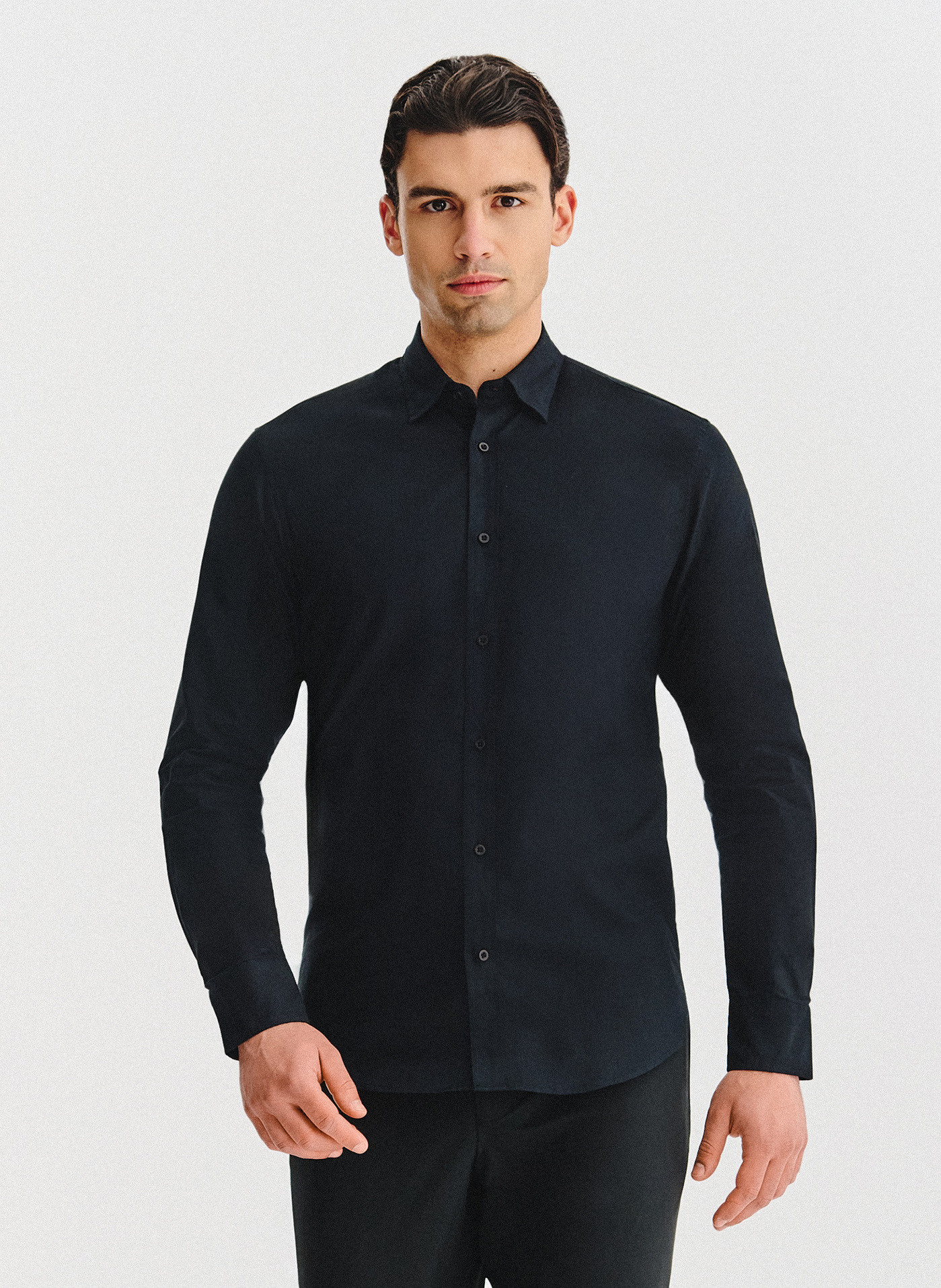 Czarna bawełniana koszula męska - Pako Lorente