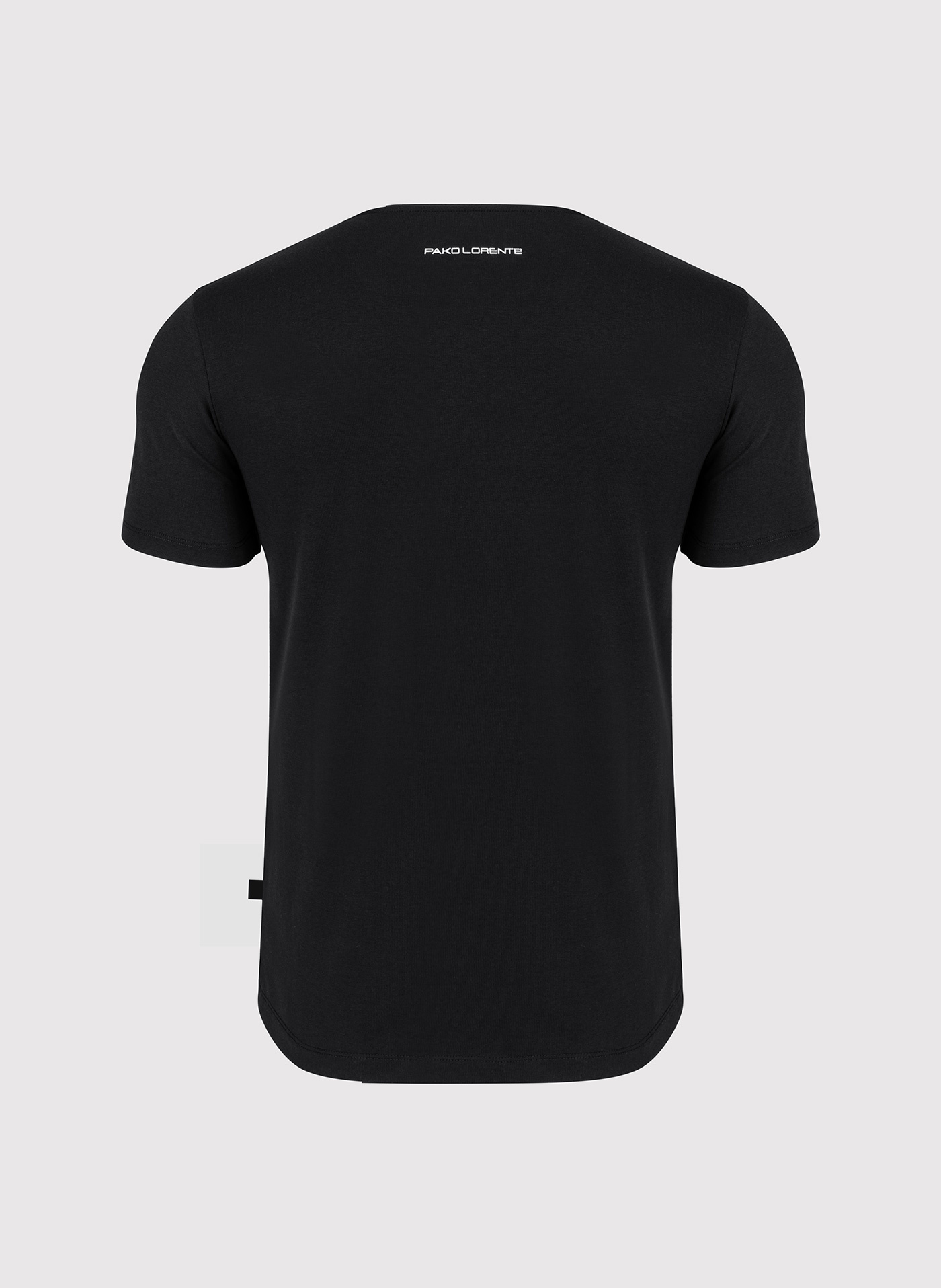 Czarny gładki T-shirt Basic - Pako Lorente