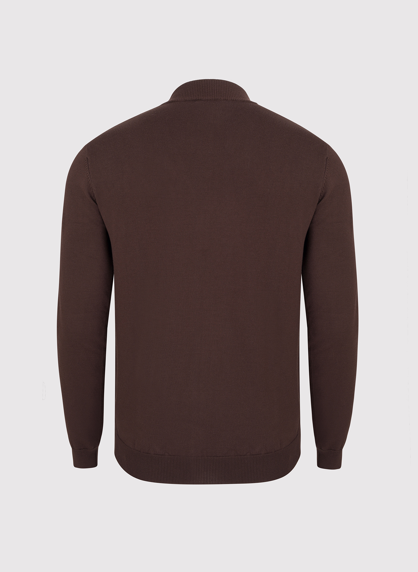 Brązowy gładki półgolf męski - Pako Lorente