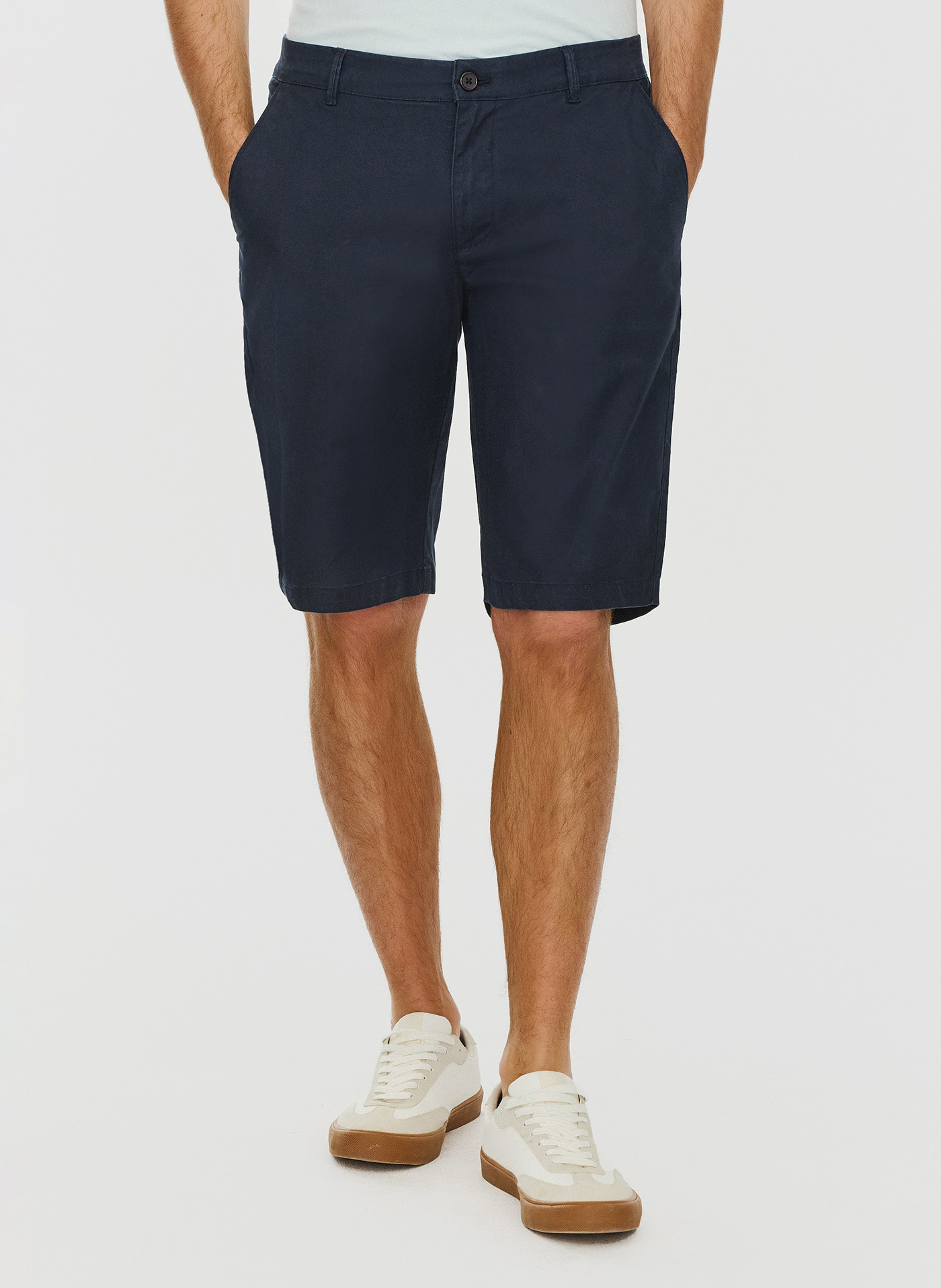 Bawełniane szorty męskie w kolorze granatowym - Pako Lorente