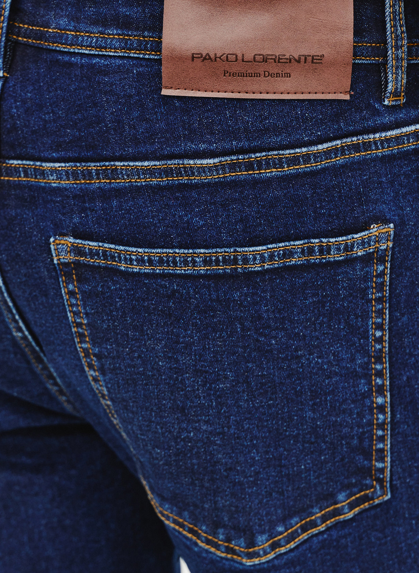 PAKO LORENTE - Granatowe spodnie męskie jeans - Pako Lorente