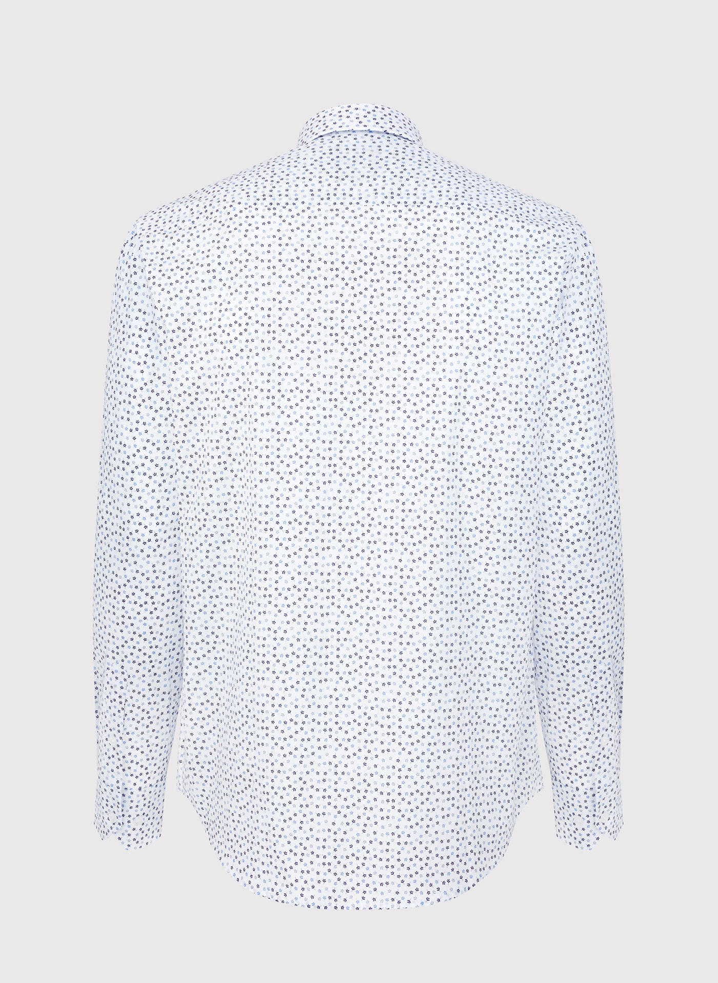 Biała koszula męska w niebieskie listki - Pako Lorente