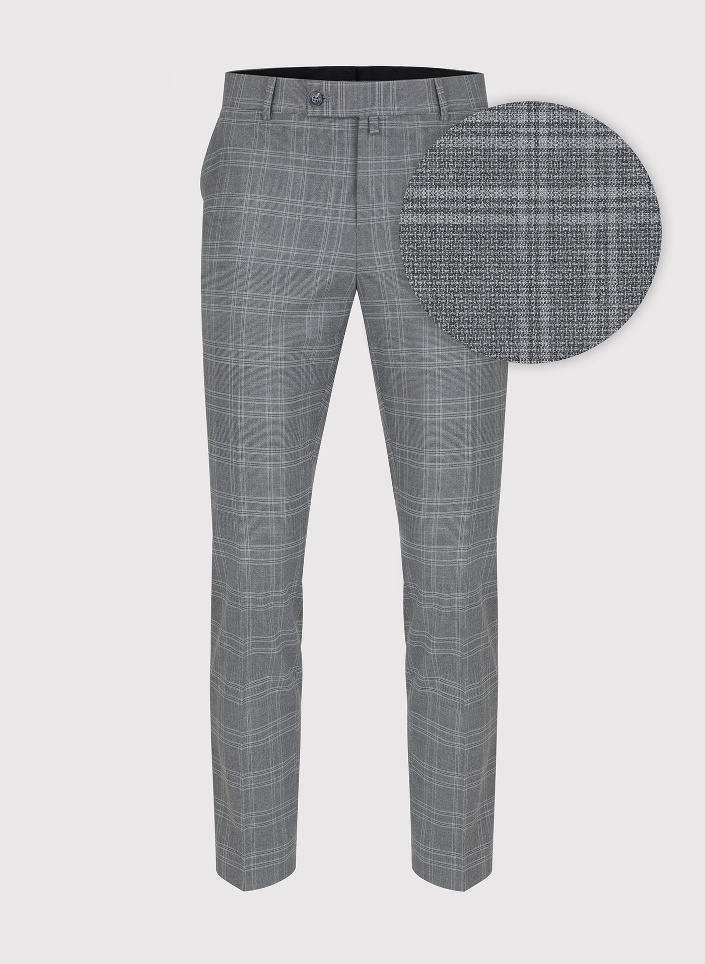 Szare spodnie garniturowe w kratkę - Pako Lorente