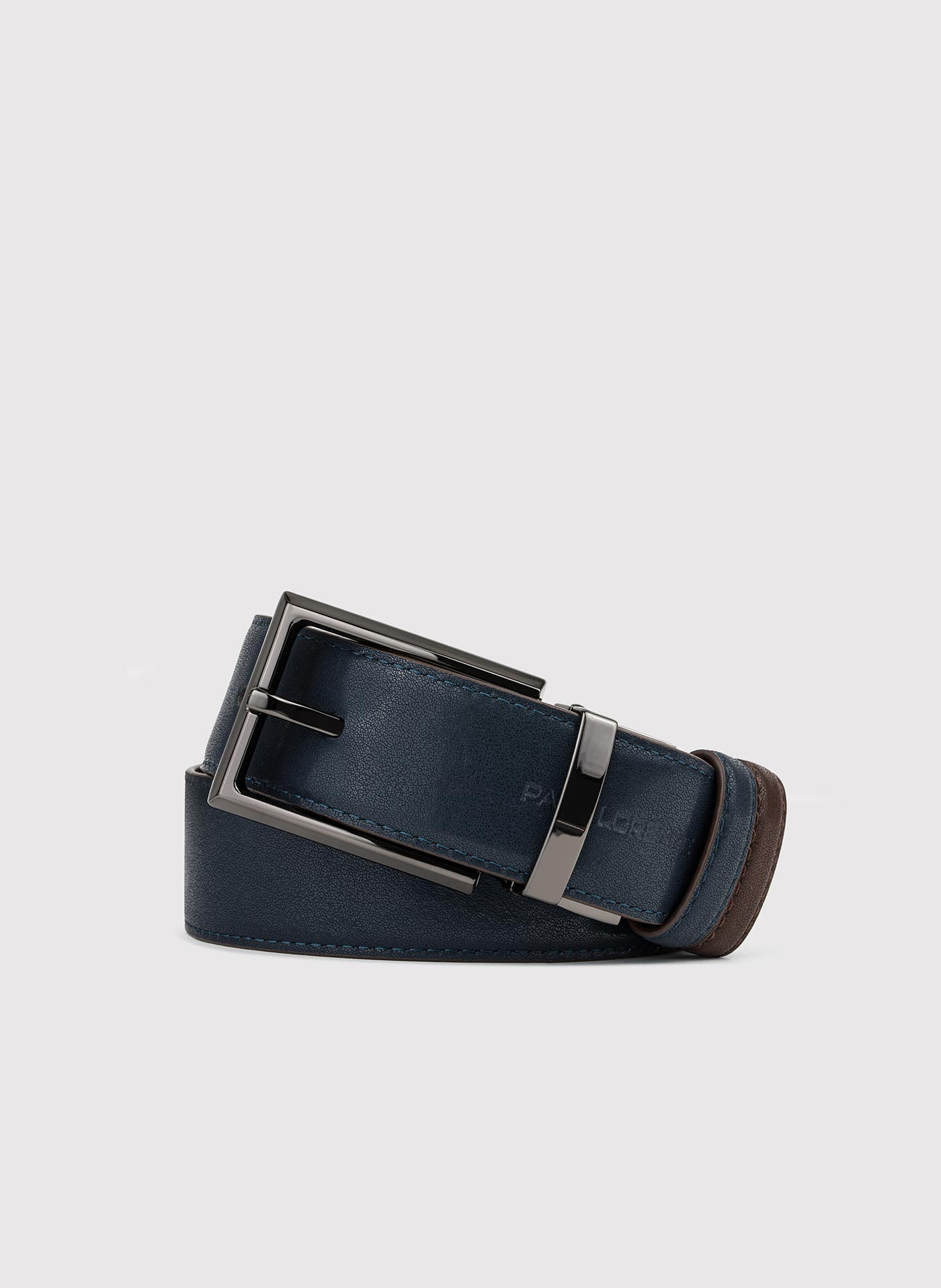 Dwustronny skórzany pasek męski - Pako Lorente