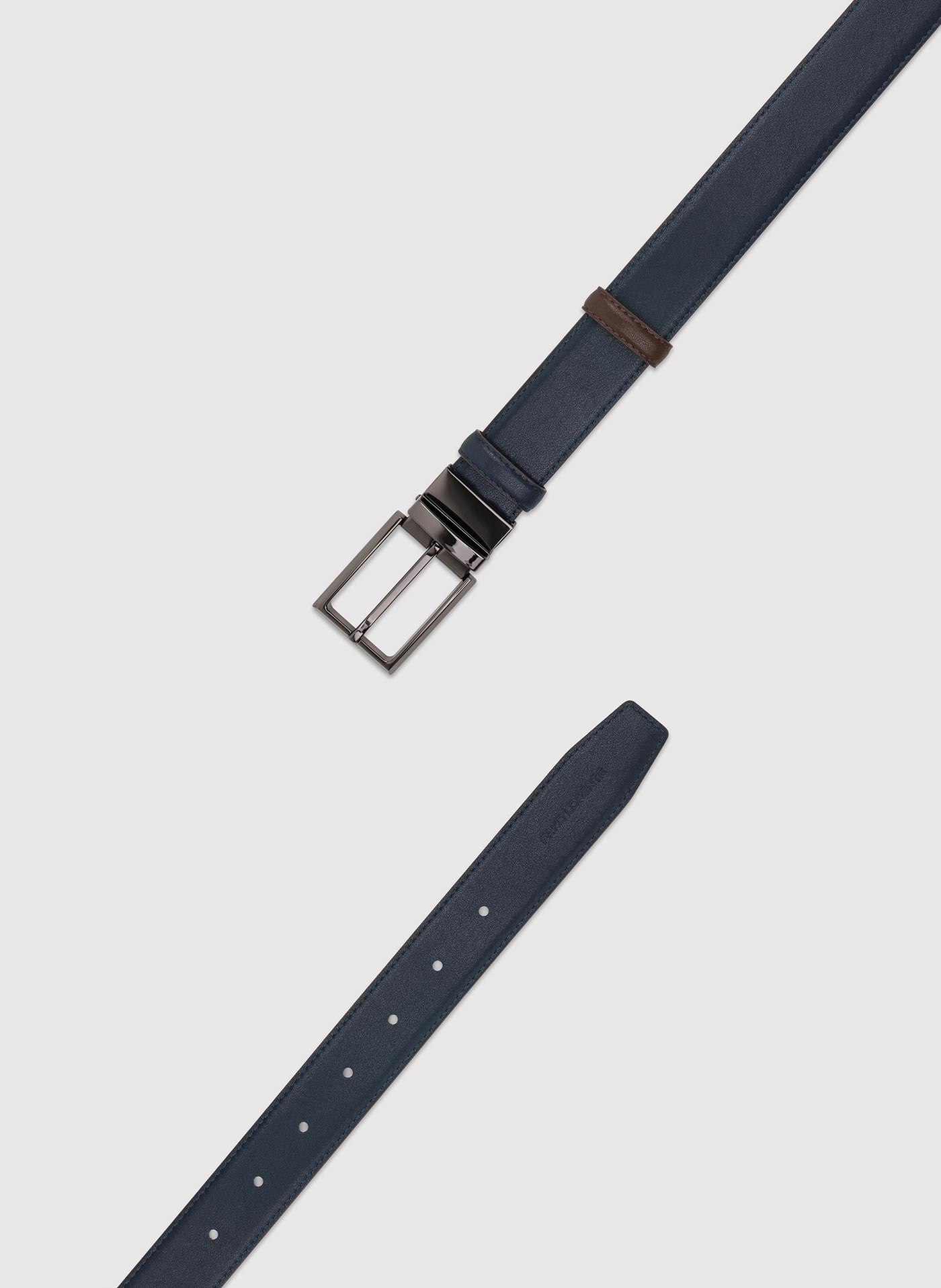 Dwustronny skórzany pasek męski - Pako Lorente