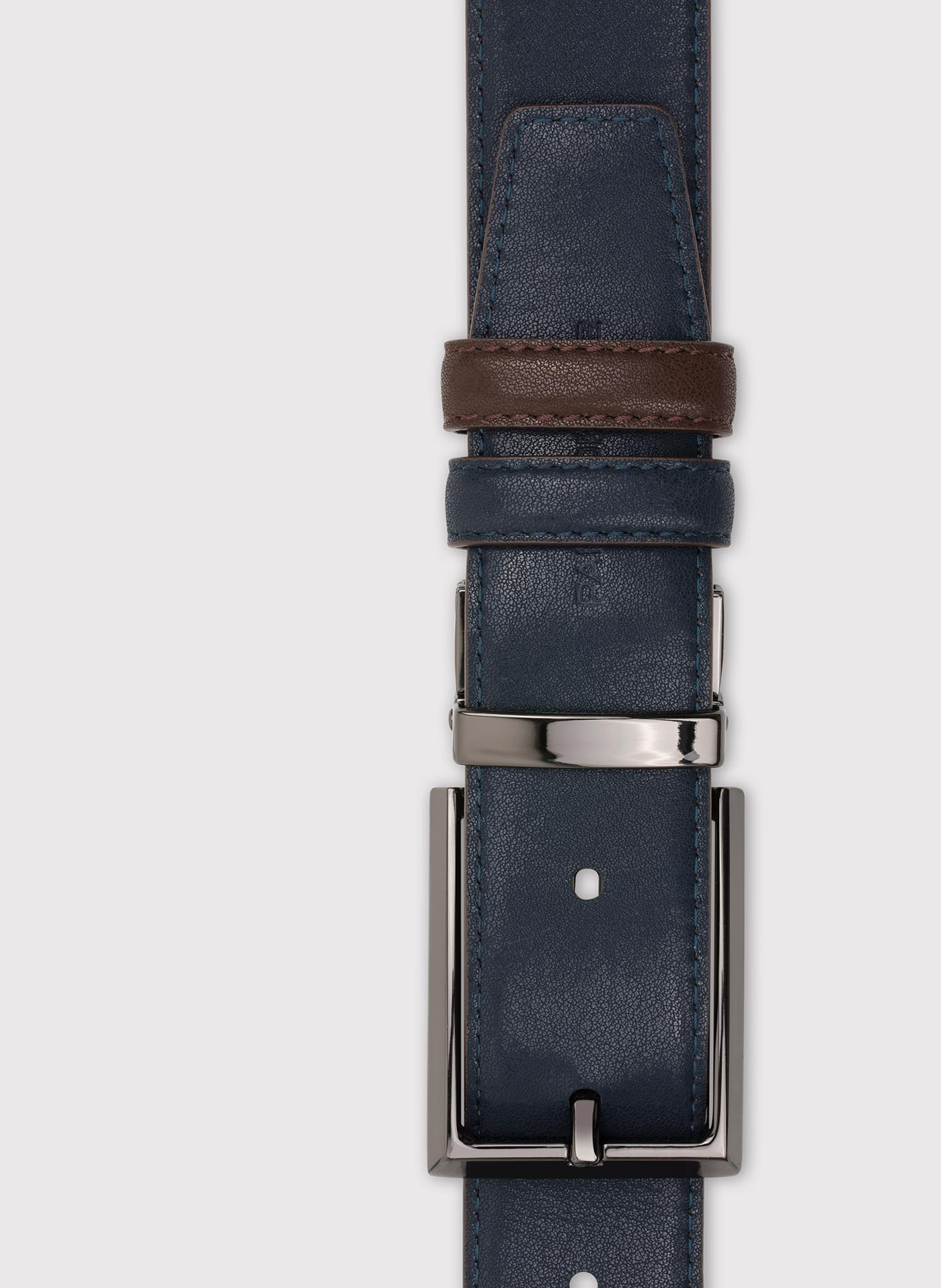 Dwustronny skórzany pasek męski - Pako Lorente