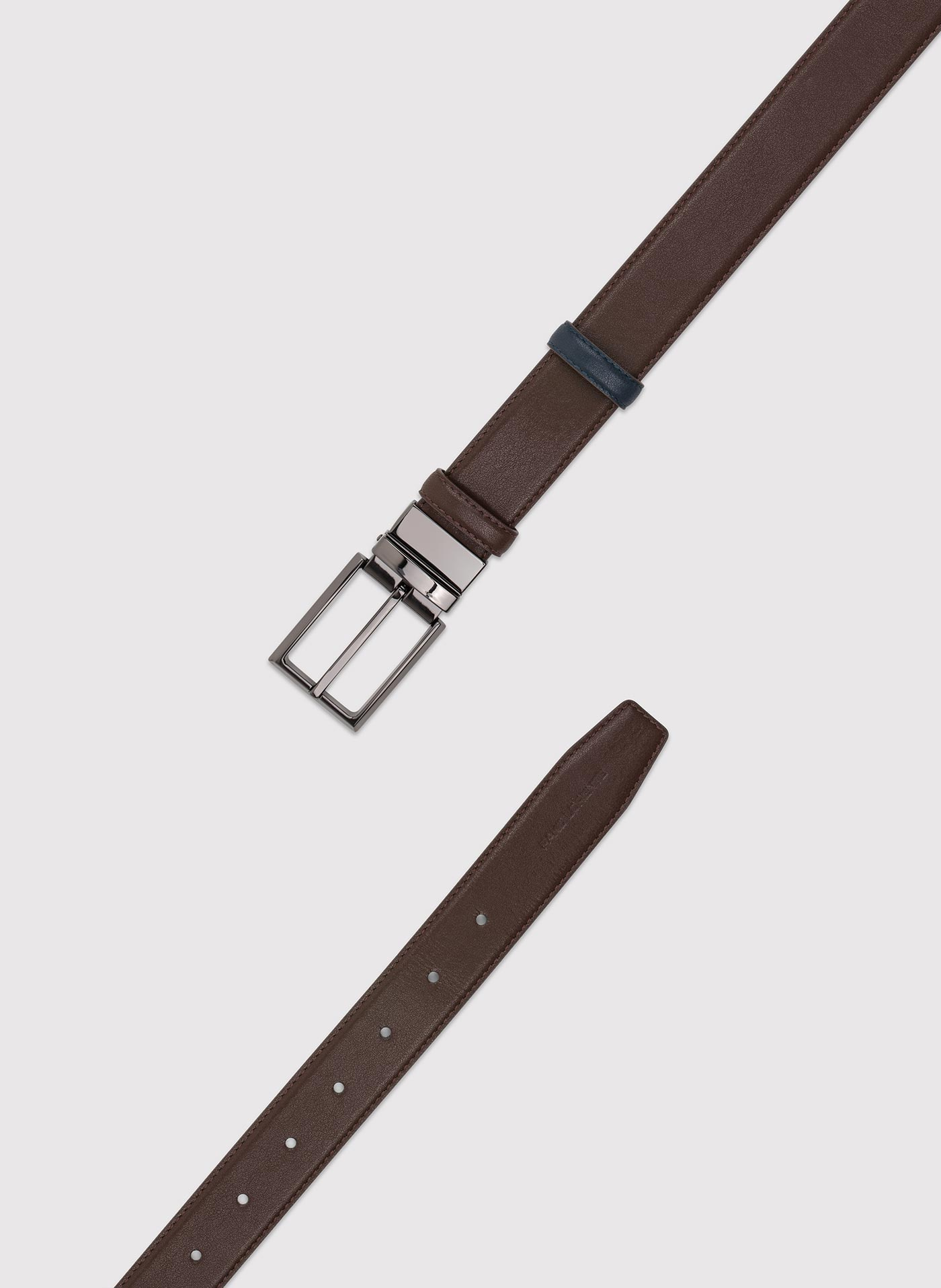 Dwustronny skórzany pasek męski - Pako Lorente