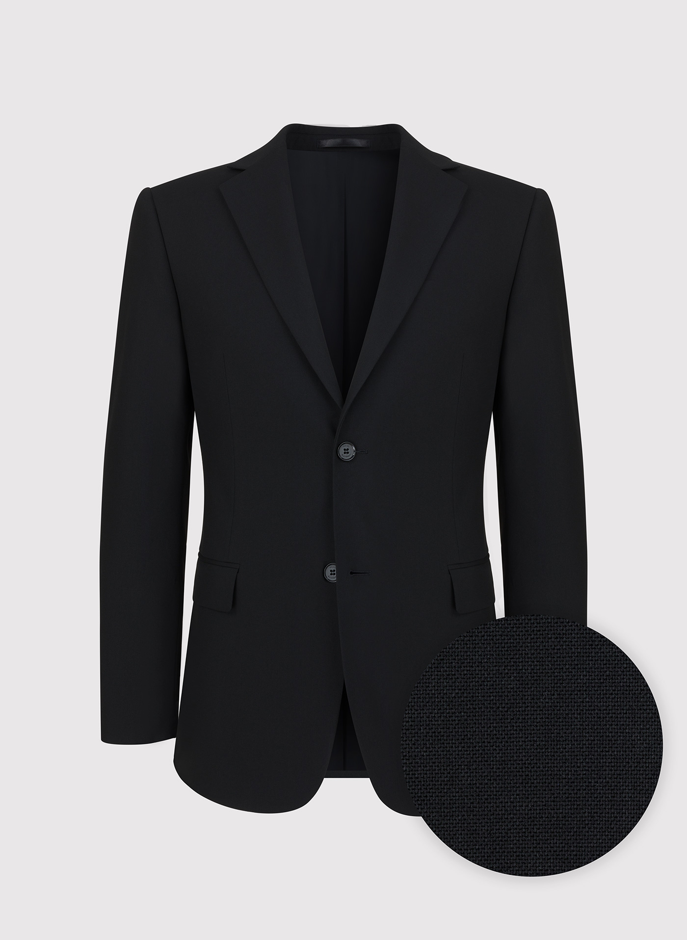 PAKO LORENTE - Gładki czarny garnitur męski - Pako Lorente