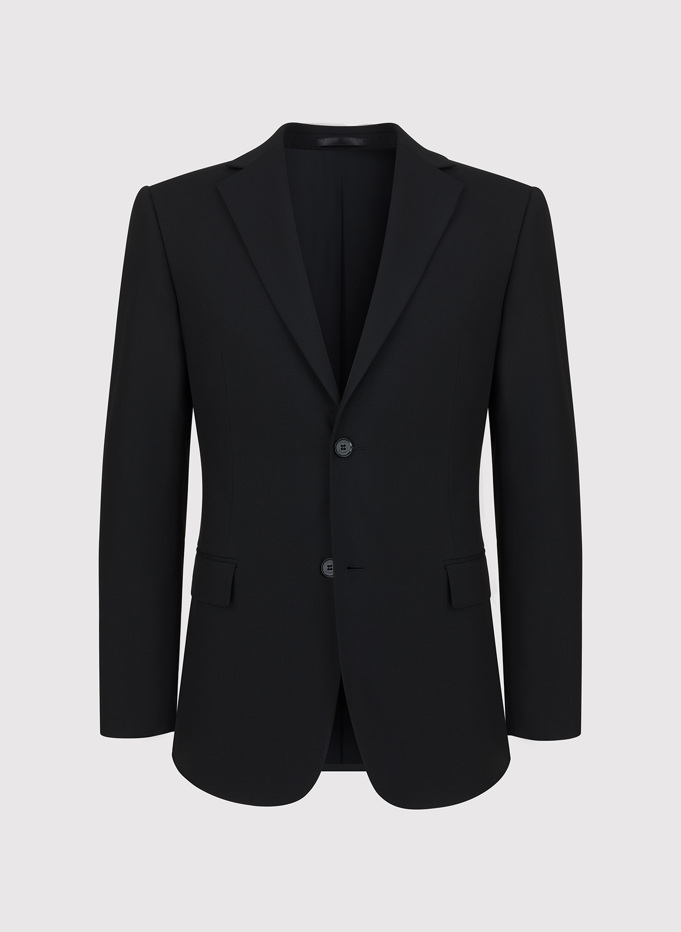 PAKO LORENTE - Gładki czarny garnitur męski - Pako Lorente