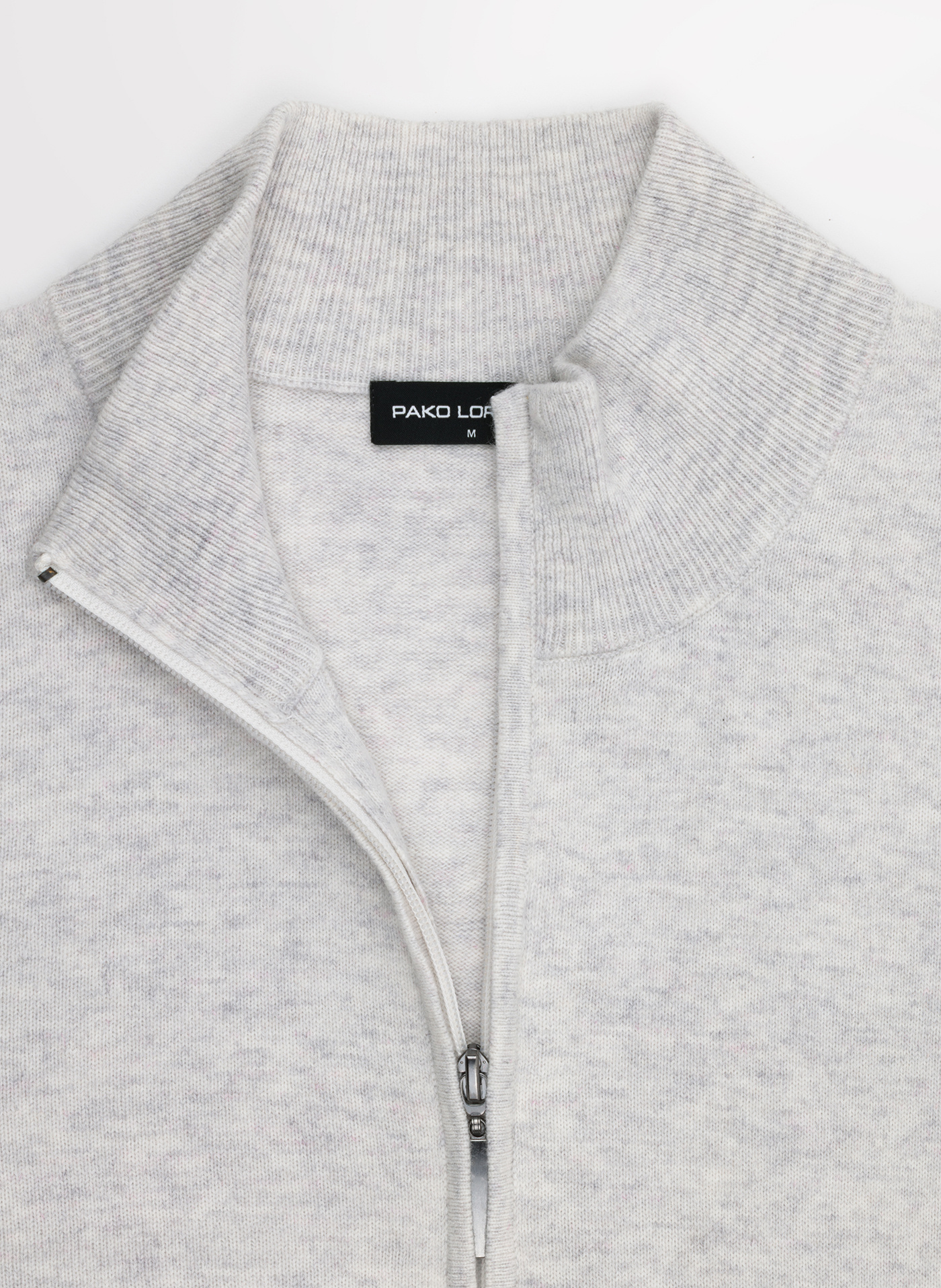 PAKO LORENTE - Jasnoszary rozpinany sweter z kieszeniami - Pako Lorente