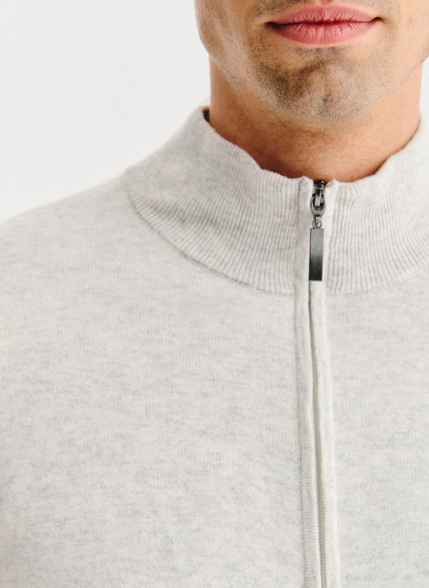 PAKO LORENTE - Jasnoszary rozpinany sweter z kieszeniami - Pako Lorente