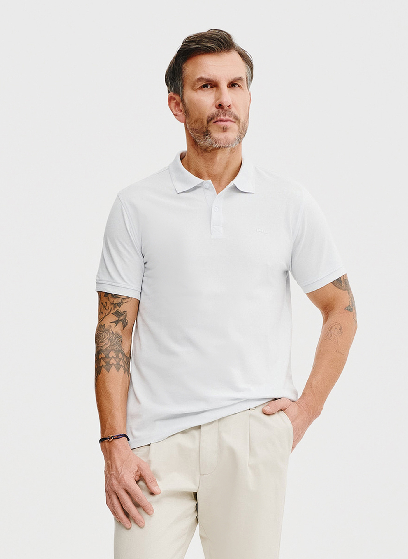 T-shirt polo w kolorze jasnoniebieskiem - Pako Lorente