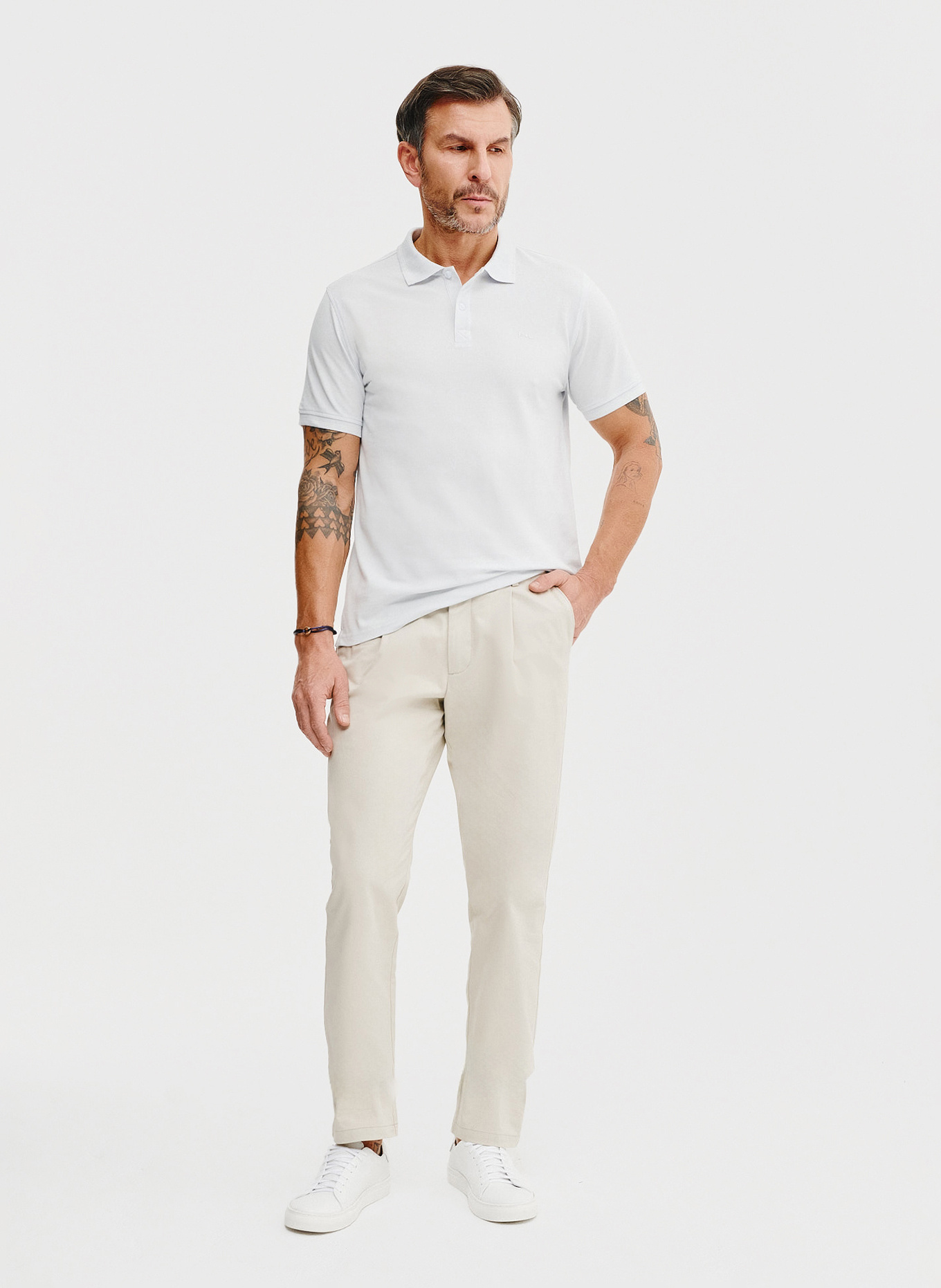 T-shirt polo w kolorze jasnoniebieskiem - Pako Lorente