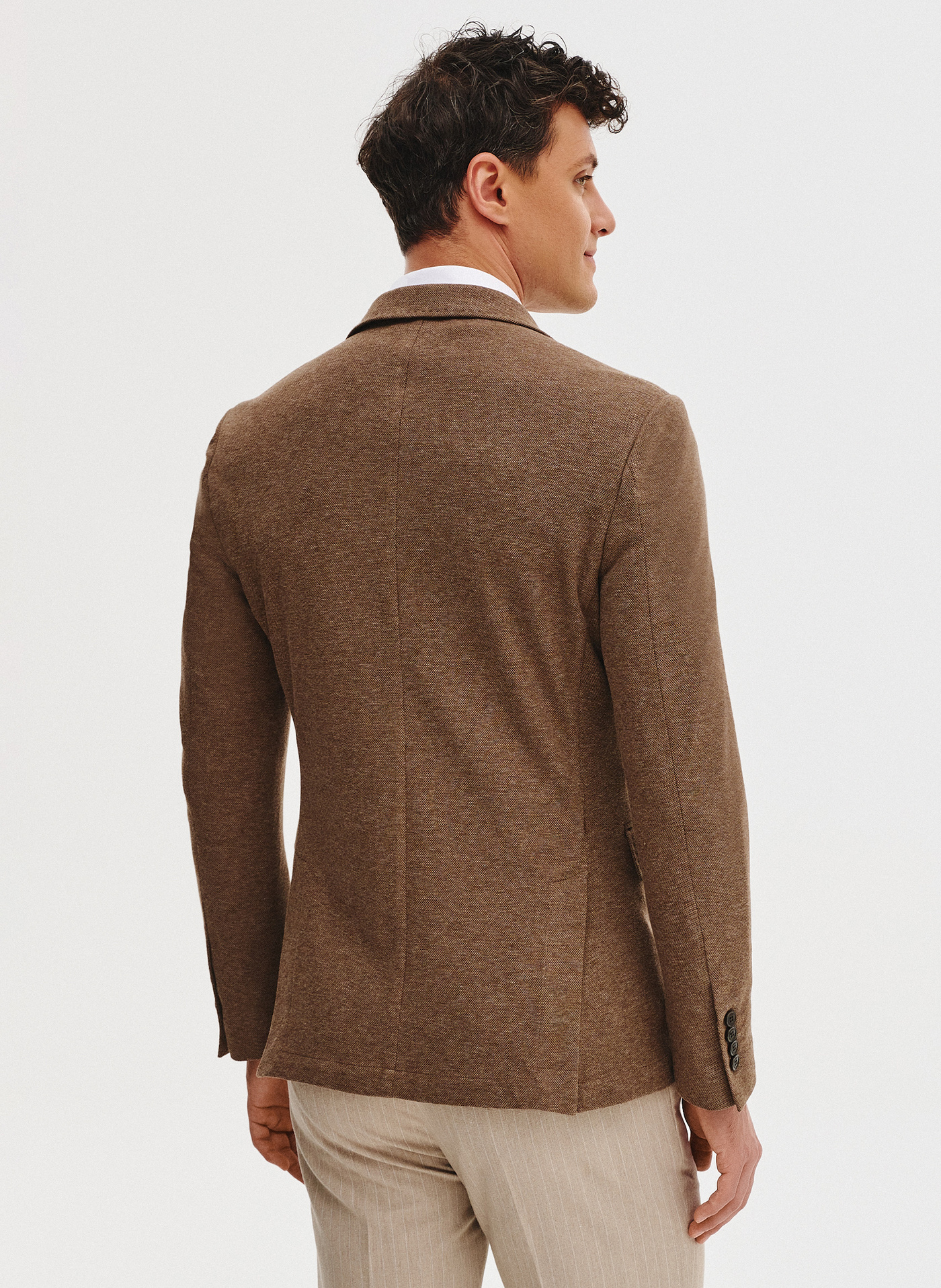 PAKO LORENTE - Brązowa marynarka z dzianiny - Pako Lorente